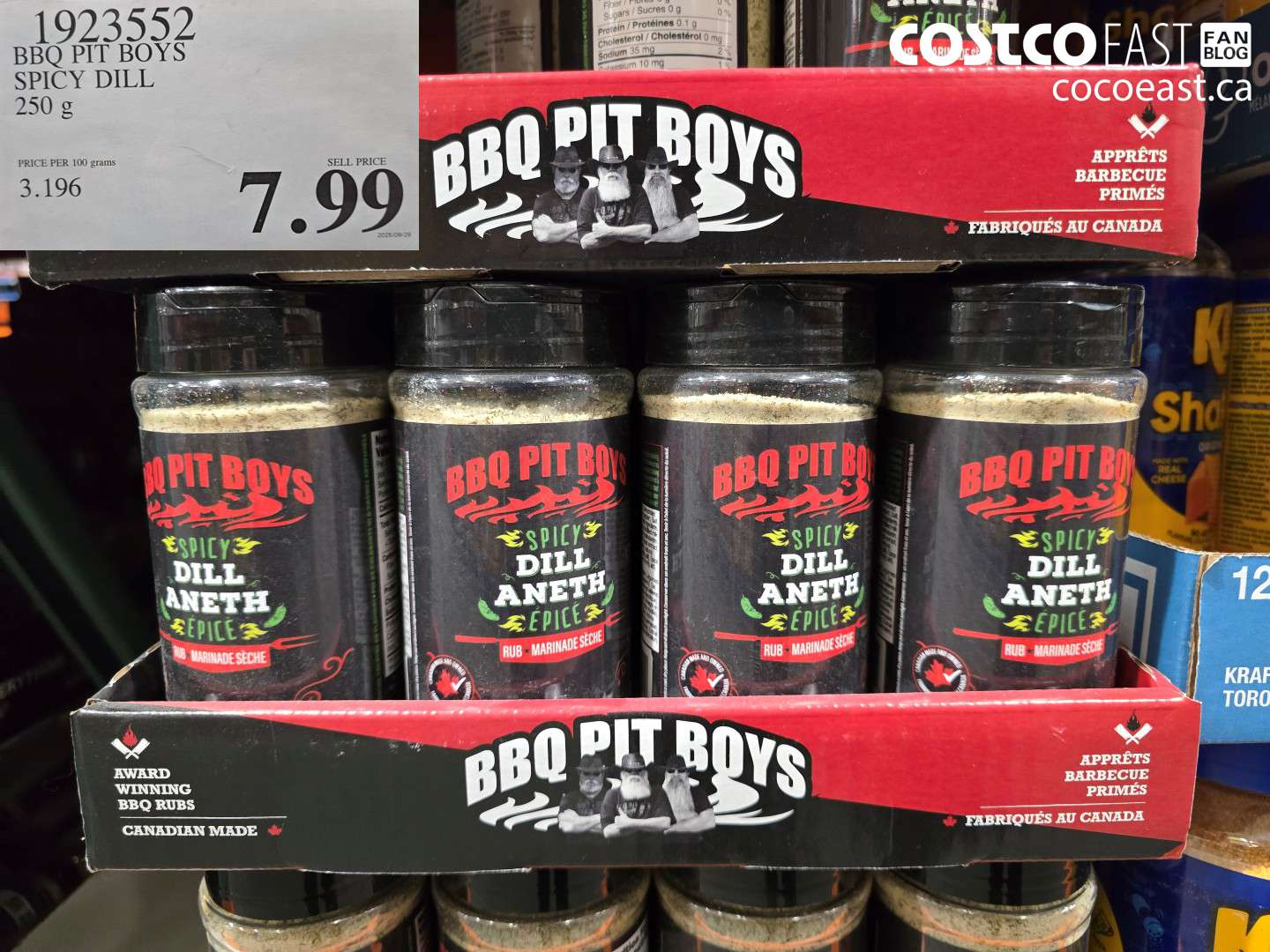 1923552 BBQ PIT BOYS SPICY DILL 250 g $7.99