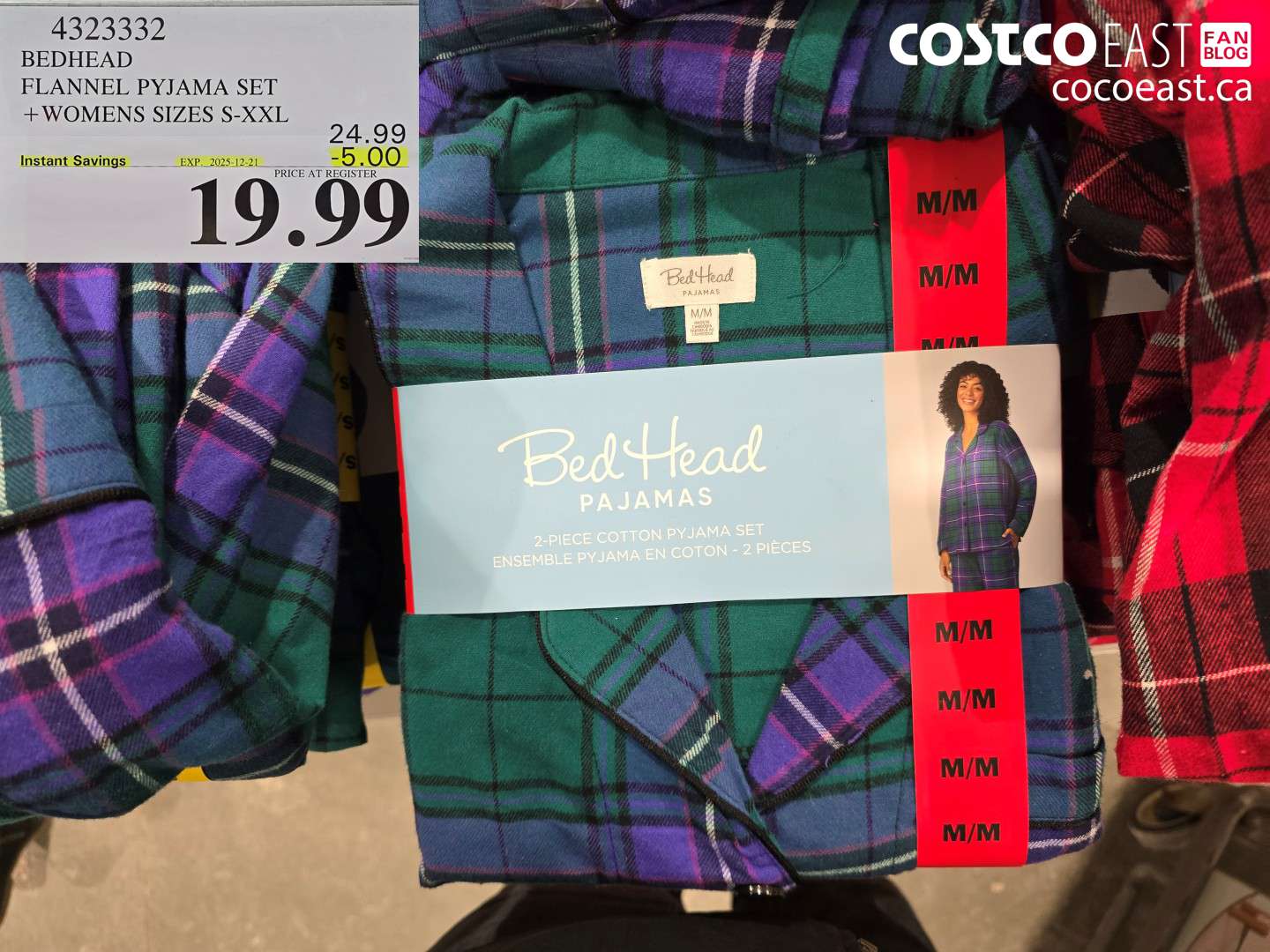 4323332 BEDHEAD FLANNEL PYJAMA SET +WOMENS SIZES S-XXL ($5.00 INSTANT SAVINGS EXPIRES ON 2025-12-21) $19.99