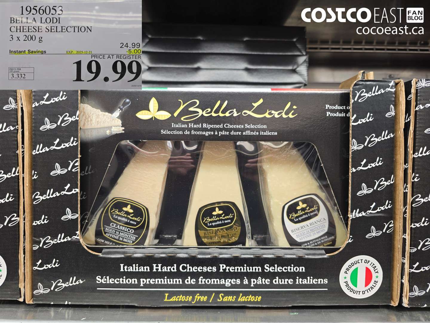 1956053 BELLA LODI CHEESE SELECTION 3 x 200 g ($5.00 INSTANT SAVINGS EXPIRES ON 2025-12-21) $19.99