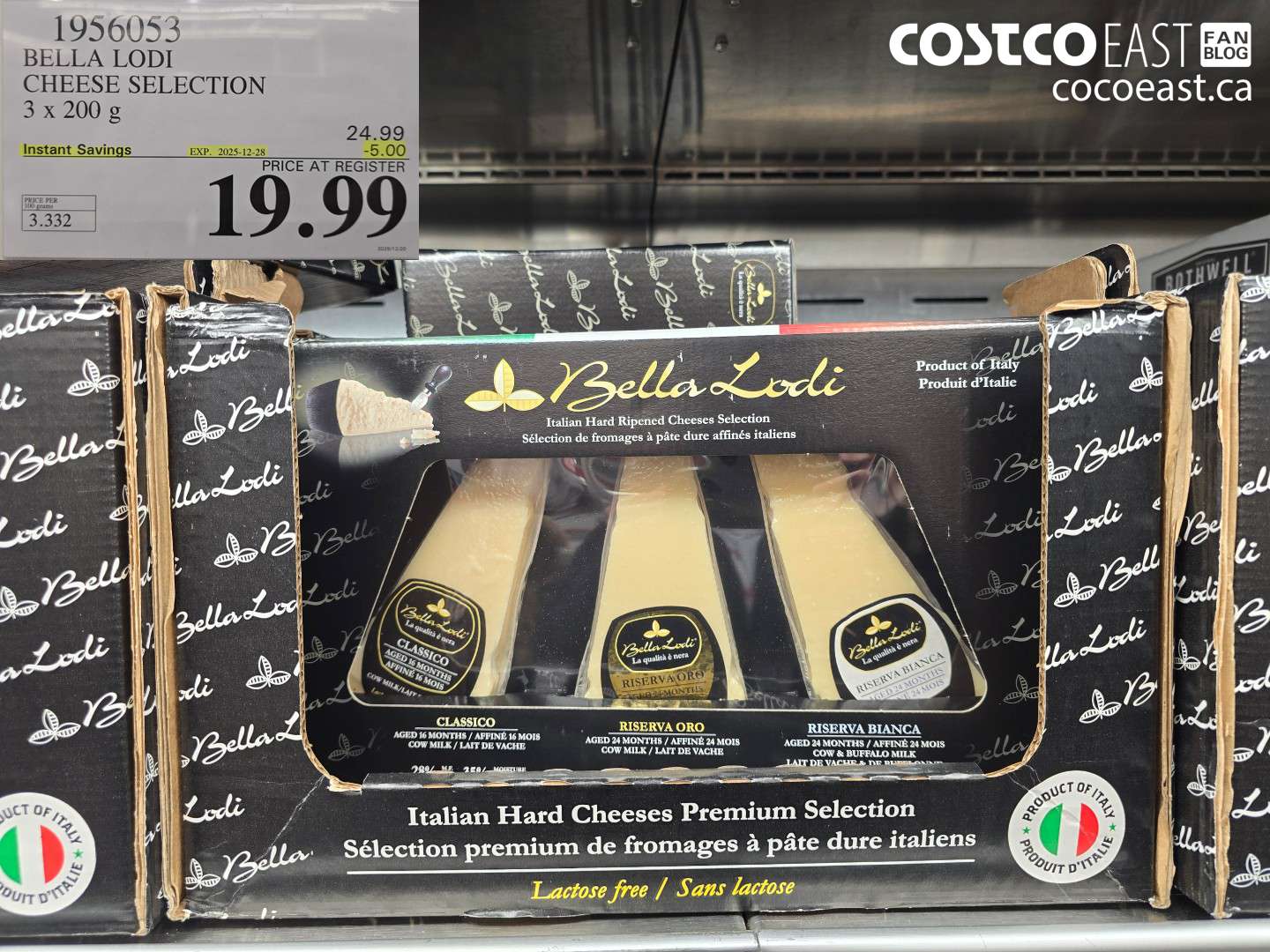 1956053 BELLA LODI CHEESE SELECTION 3 x 200 g ($5.00 INSTANT SAVINGS EXPIRES ON 2025-12-28) $19.99