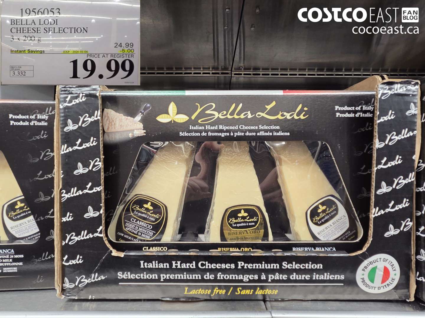1956053 BELLA LODI CHEESE SELECTION 3 x 200 g ($5.00 INSTANT SAVINGS EXPIRES ON 2025-12-28) $19.99