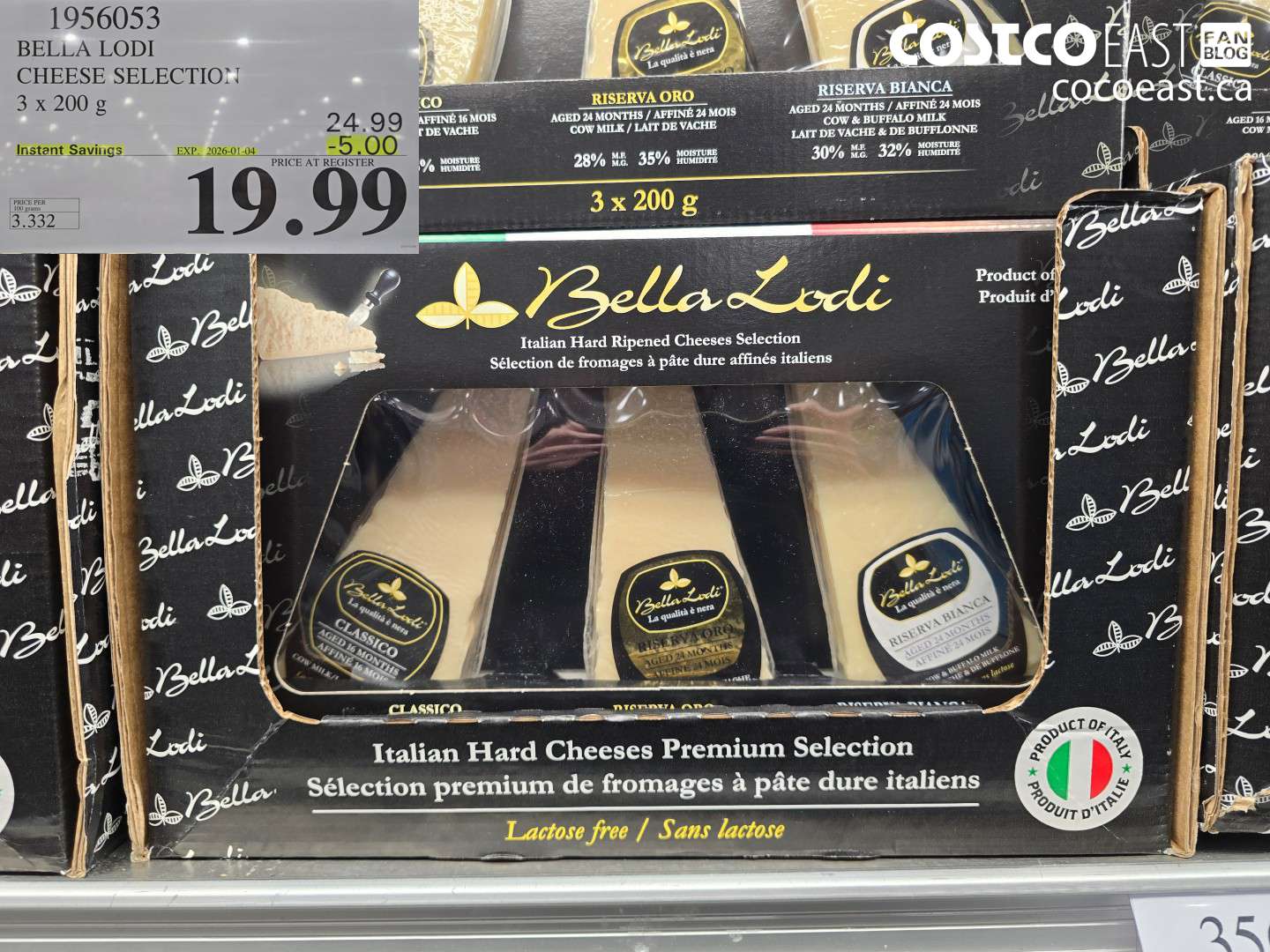 1956053 BELLA LODI CHEESE SELECTION 3 x 200 g ($5.00 INSTANT SAVINGS EXPIRES ON 2026-01-04) $19.99