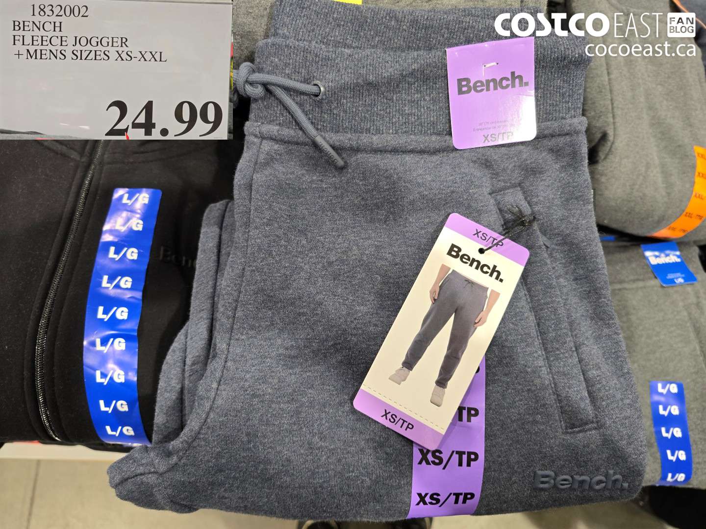 1832002 BENCH FLEECE JOGGER +MENS SIZES XS-XXL $24.99