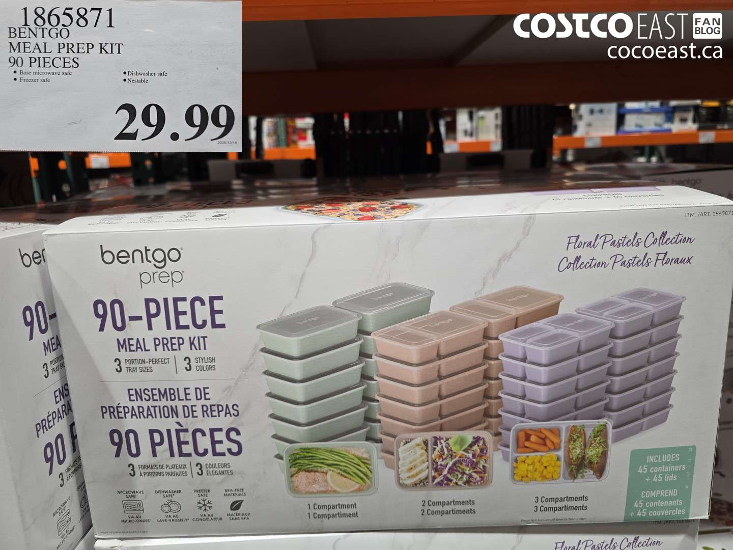 1865871 BENTGO MEAL PREP KIT 90 PIECES $29.99