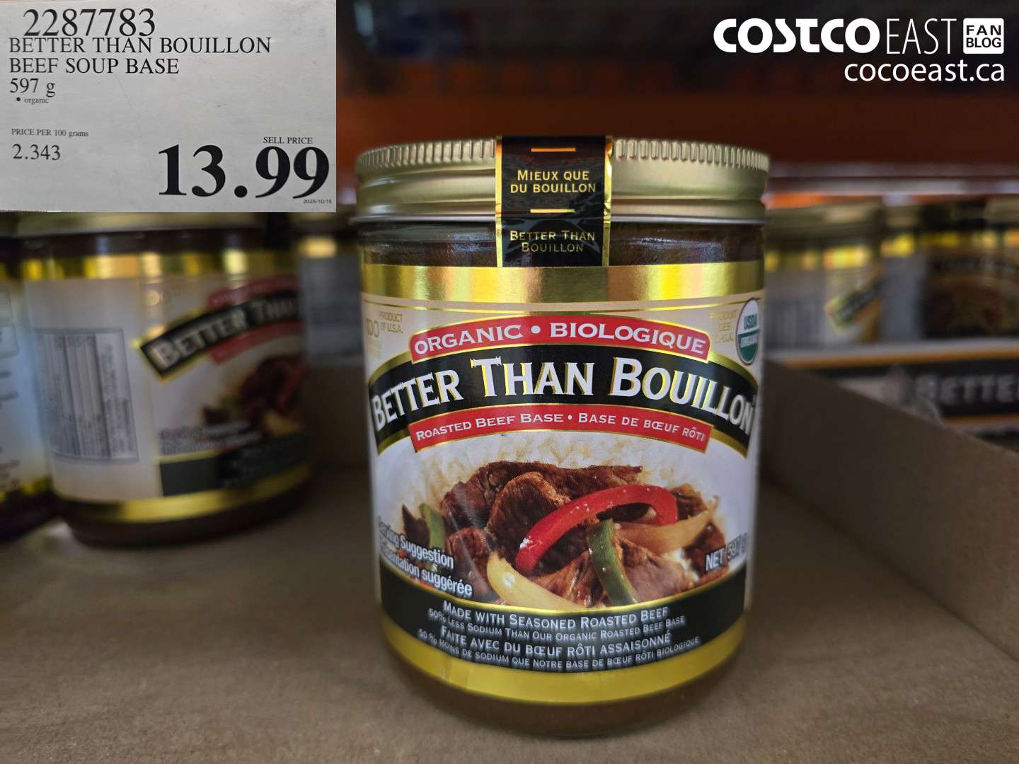 2287783 BETTER THAN BOUILLON BEEF SOUP BASE 597 g $13.99