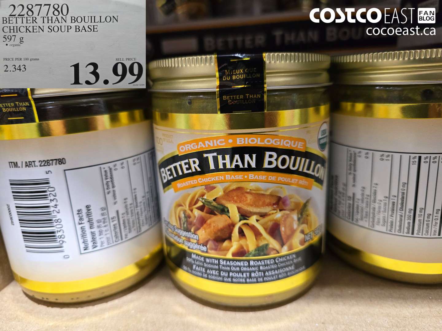 2287780 BETTER THAN BOUILLON CHICKEN SOUP BASE 597 G $13.99