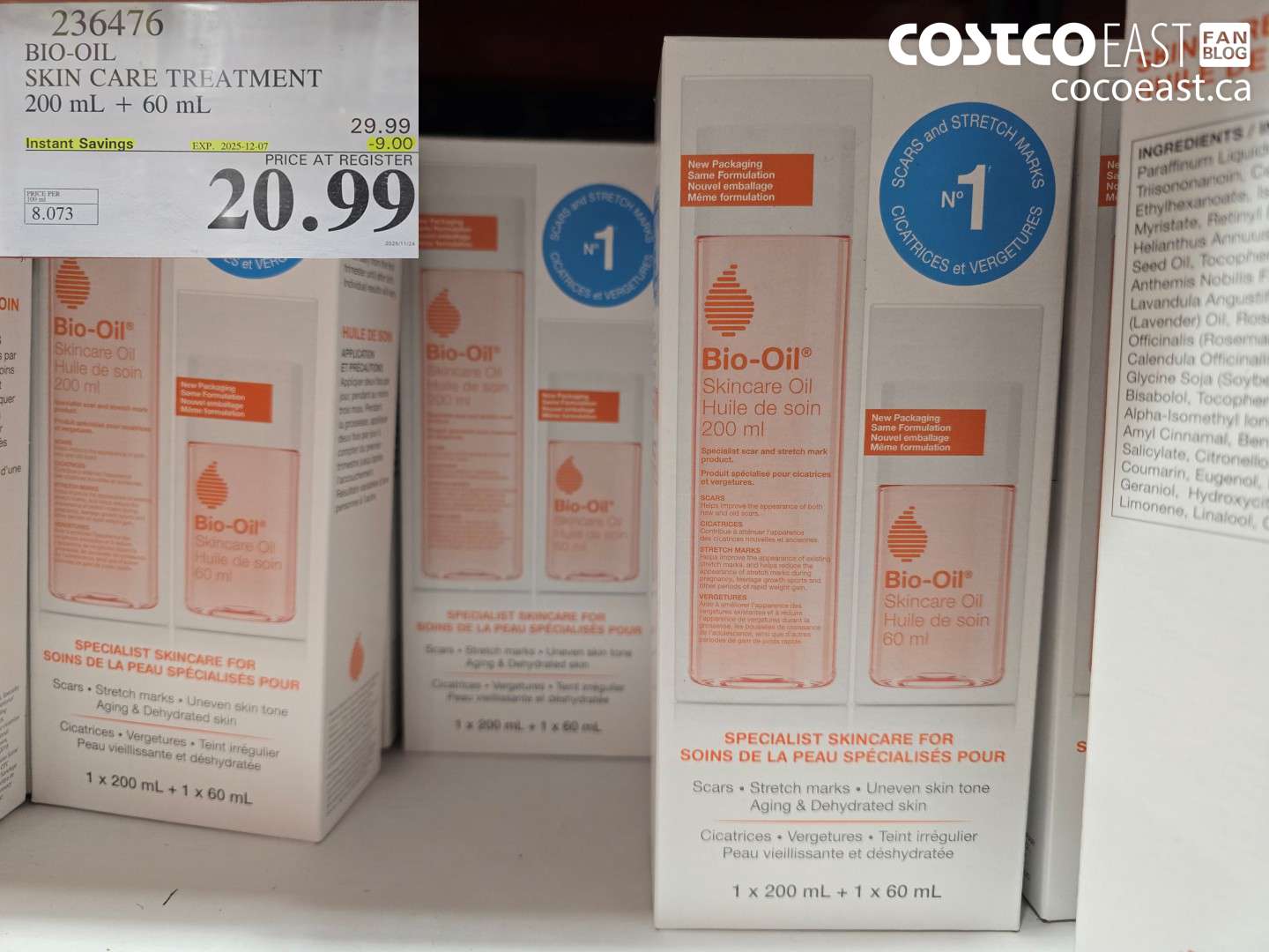 236476 BIO-OIL SKIN CARE TREATMENT 200 mL + 60 mL ($9.00 INSTANT SAVINGS EXPIRES ON 2025-12-07) $20.99