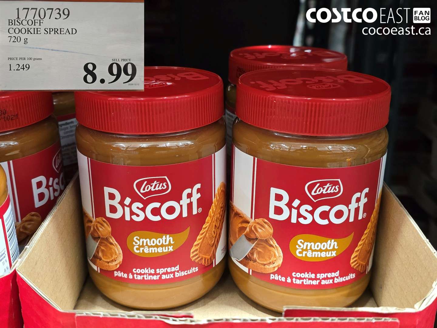 1770739 BISCOFF COOKIE SPREAD 720 g $8.99