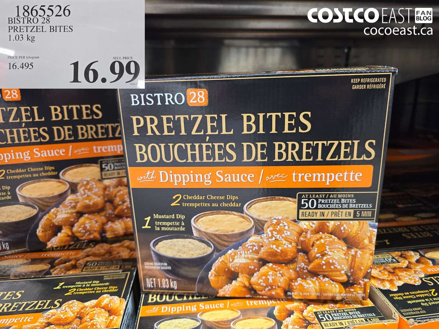 1865526 BISTRO 28 PRETZEL BITES 1.03 kg $16.99