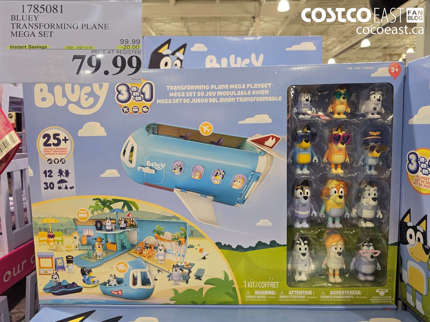 1785081 BLUEY TRANSFORMING PLANE MEGA SET ($20.00 INSTANT SAVINGS EXPIRES ON 2025-12-07) $79.99