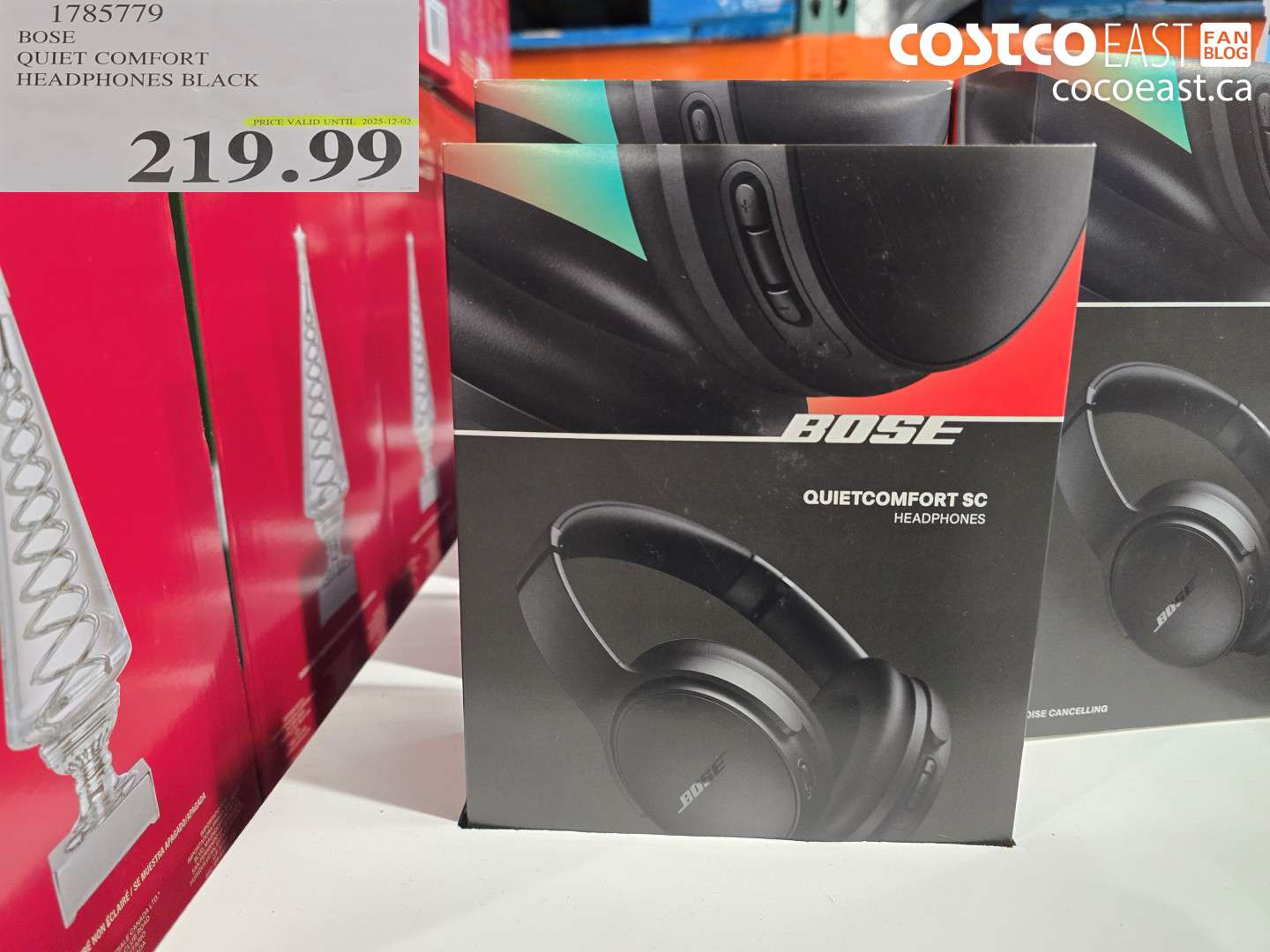 1785779 BOSE QUIET COMFORT HEADPHONES BLACK $219.99