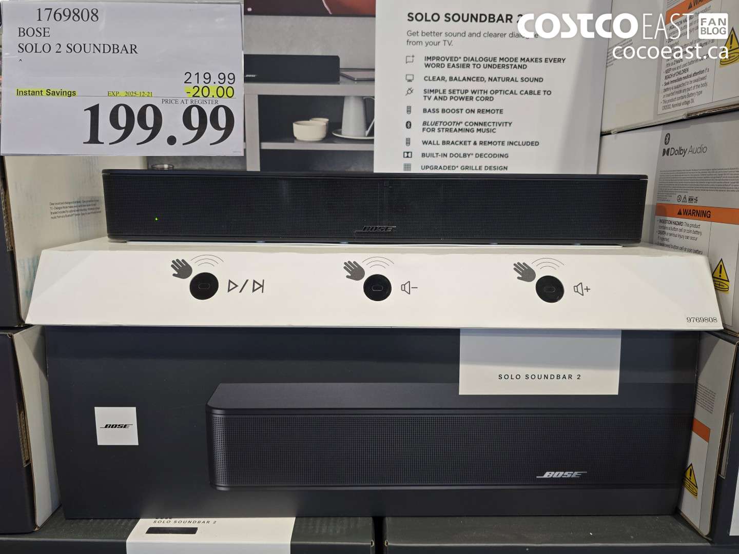 1769808 BOSE SOLO 2 SOUNDBAR ($20.00 INSTANT SAVINGS EXPIRES ON 2025-12-21) $199.99