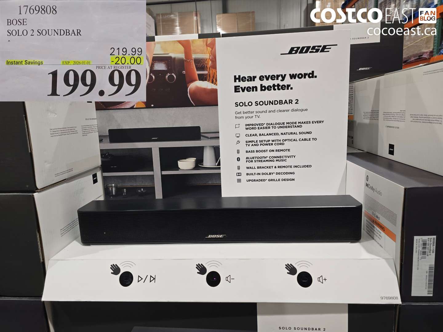 1769808 BOSE SOLO 2 SOUNDBAR ($20.00 INSTANT SAVINGS EXPIRES ON 2026-01-01) $199.99