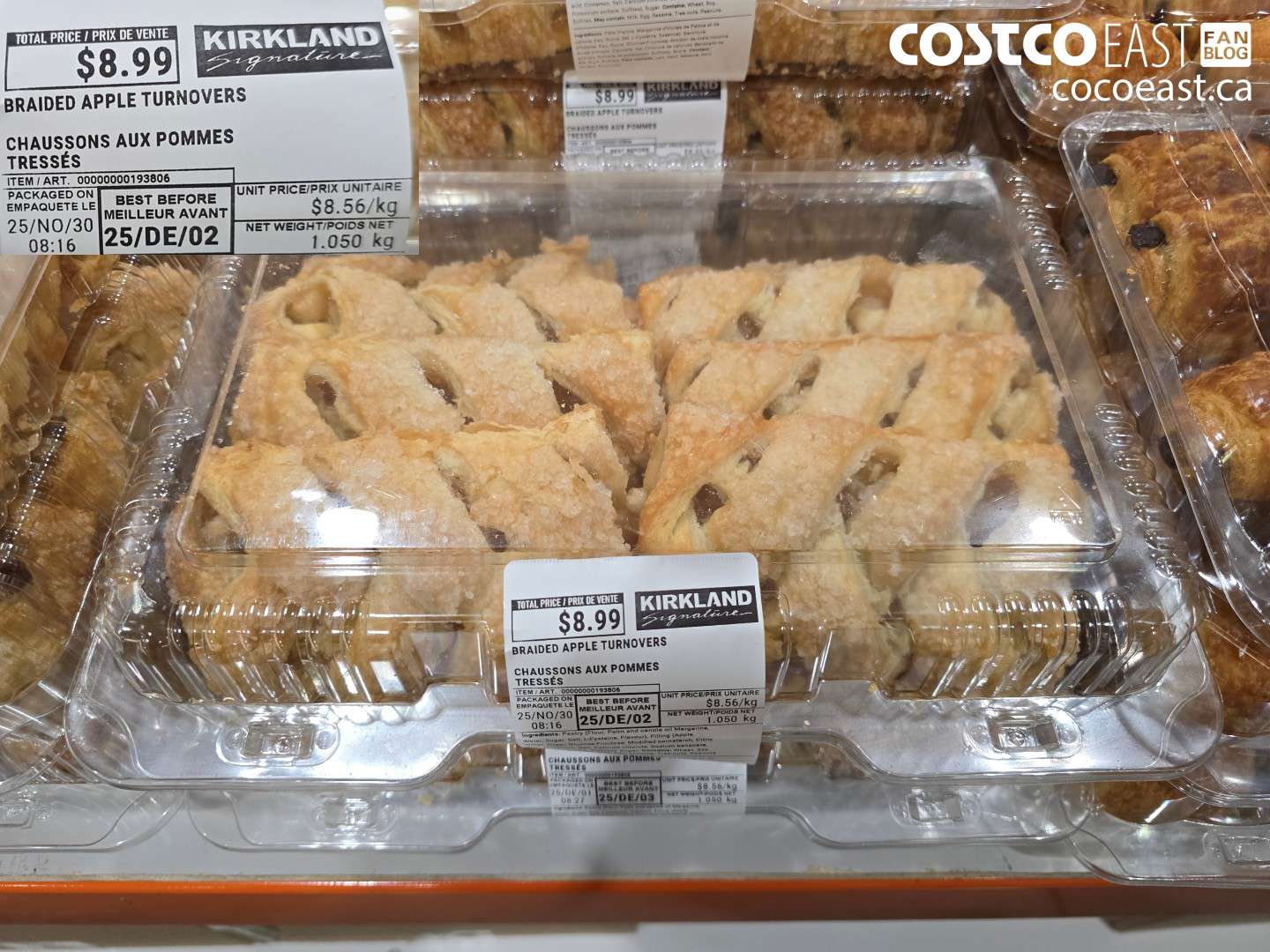 193806 BRAIDED APPLE TURNOVERS $8.99