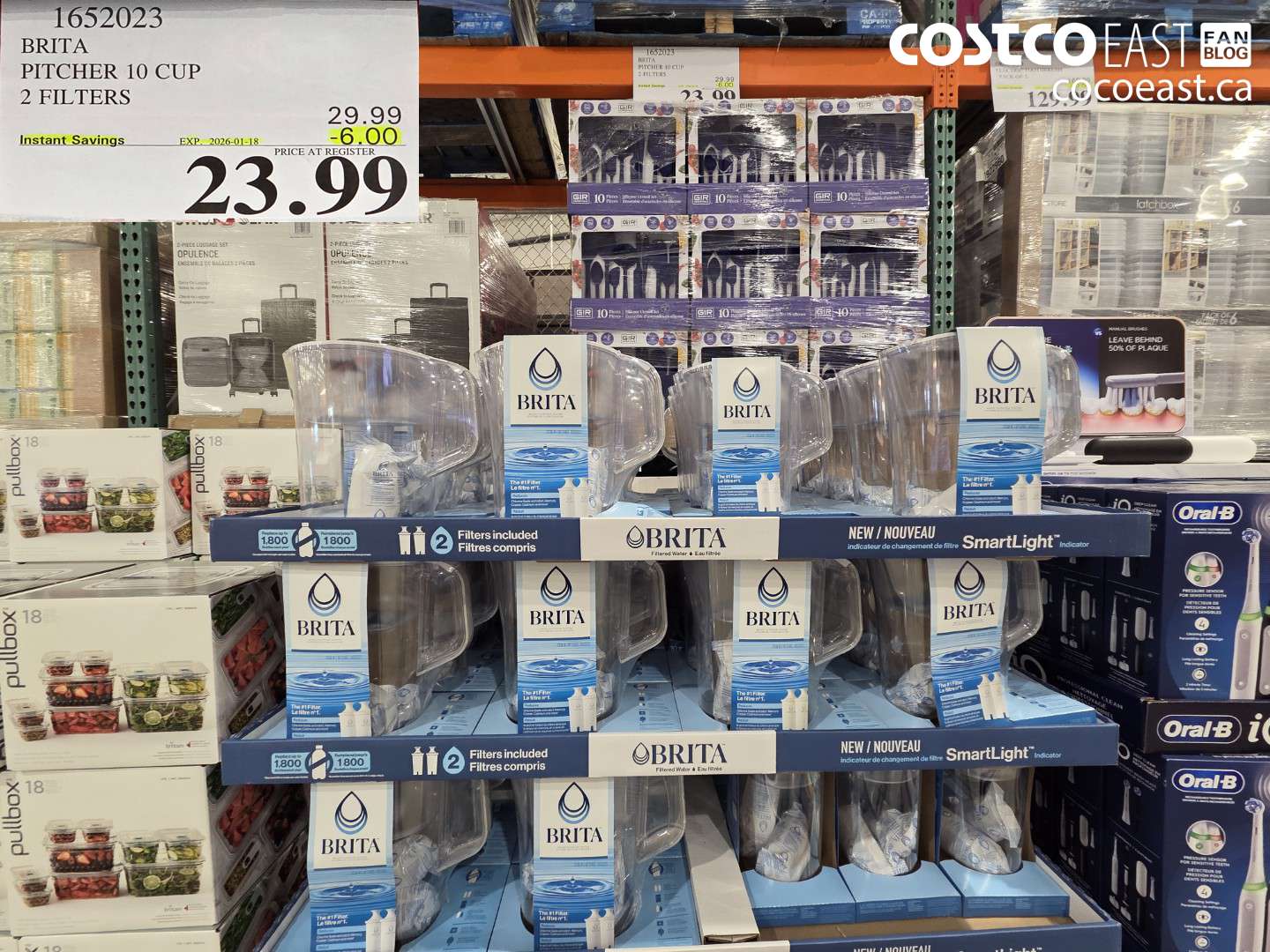 1652023 BRITA PITCHER 10 CUP 2 FILTERS ($6.00 INSTANT SAVINGS EXPIRES ON 2025-01-18) $23.99