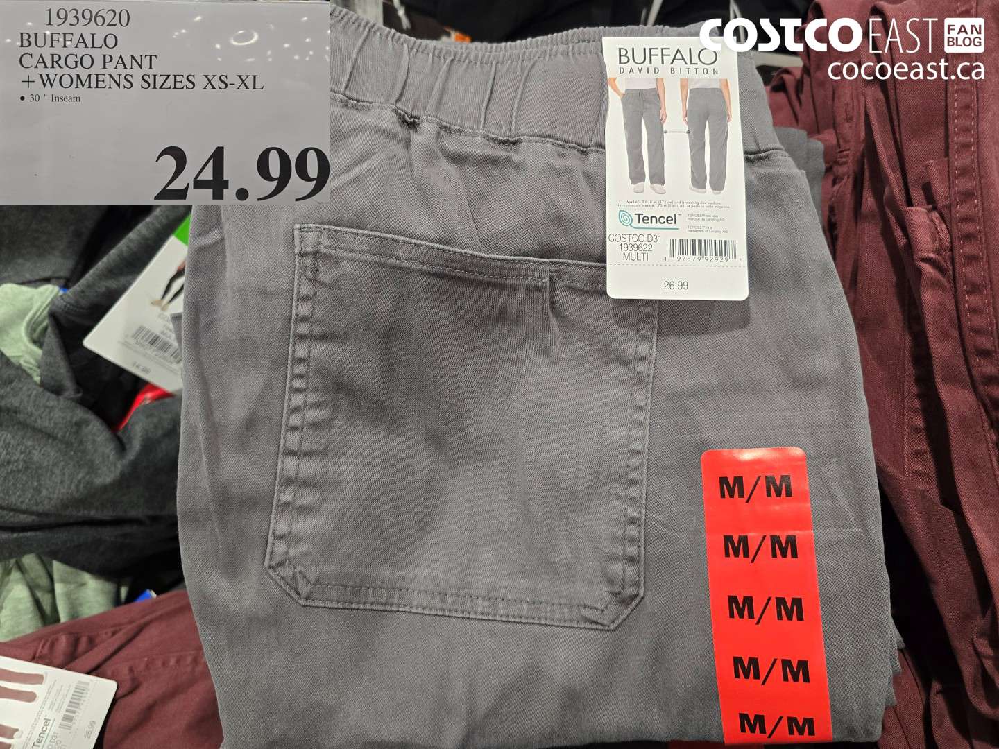 1939620 BUFFALO CARGO PANT +WOMENS SIZES XS-XL $24.99