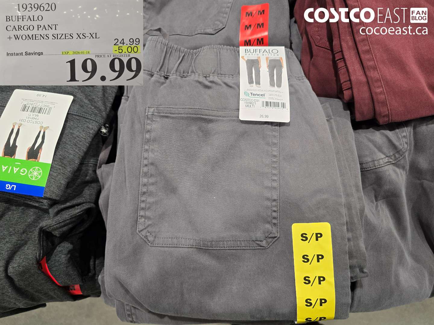 1939620 BUFFALO CARGO PANT +WOMENS SIZES XS-XL ($5.00 INSTANT SAVINGS EXPIRES ON 2026-01-18) $19.99