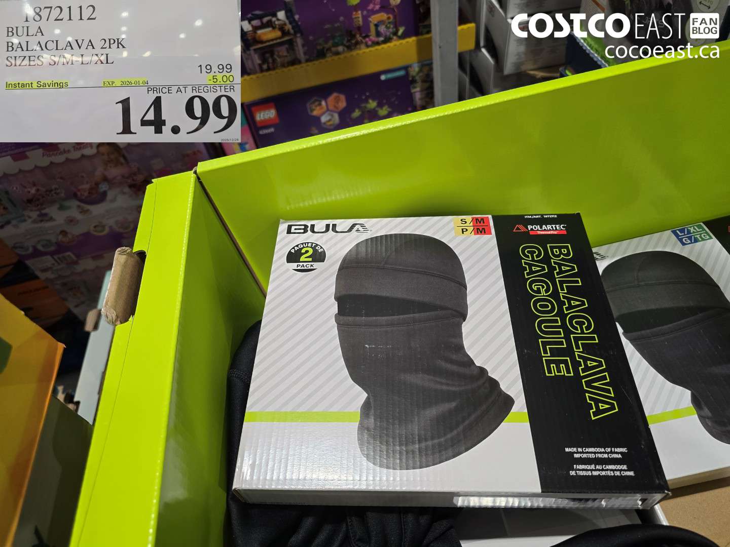 1872112 BULA BALACLAVA 2PK SIZES S/M-L/XL ($5.00 INSTANT SAVINGS EXPIRES ON 2026-01-04) $14.99