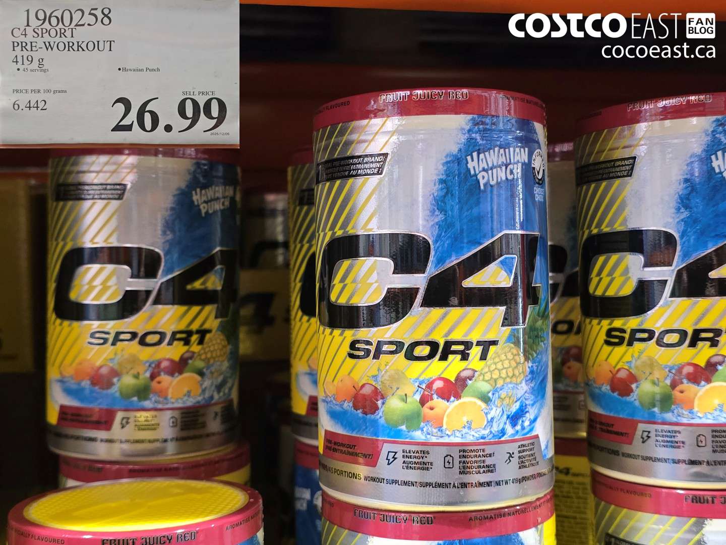 1960258 C4 SPORT PRE-WORKOUT 419 G $26.99