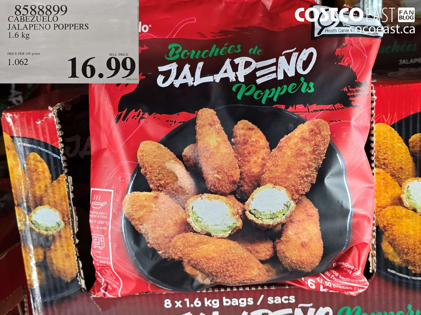 8588899 CABEZUELO JALAPENO POPPERS 1.6KG $16.99