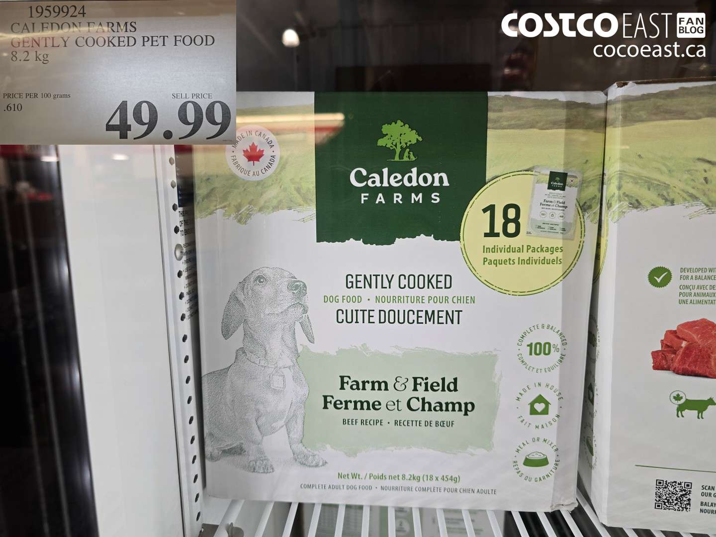 1959924 CALEDON FARMS GENTLY COOKED PET FOOD 8.2 KG $49.99