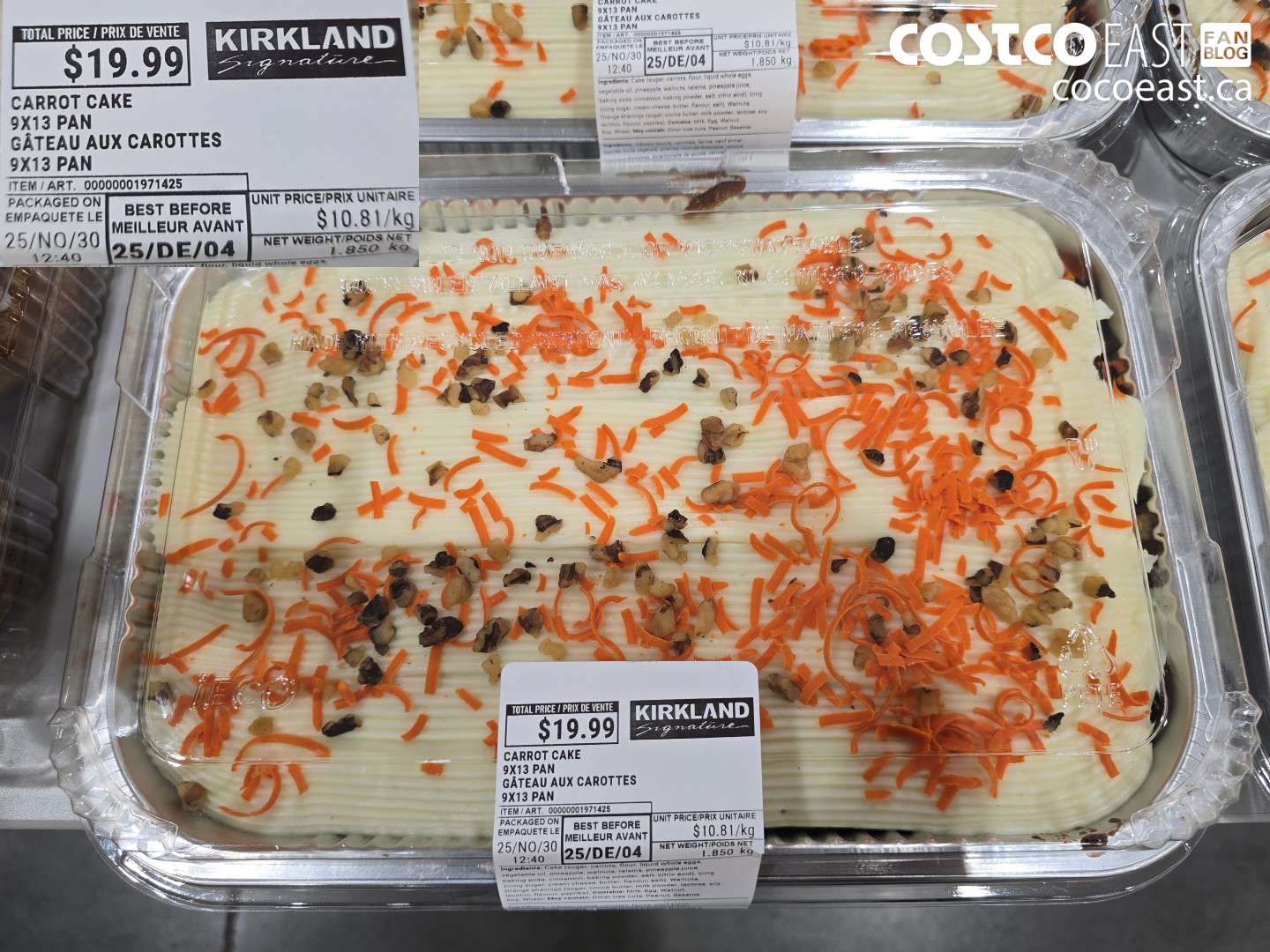 1971425 CARROT CAKE 9 X 13 PAN $19.99