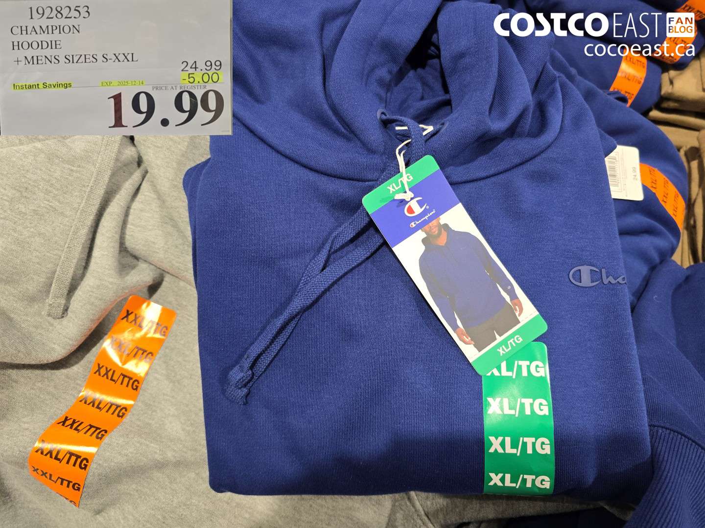 1928253 CHAMPION HOODIE +MENS SIZES S-XXL ($5.00 INSTANT SAVINGS EXPIRES ON 2025-12-14) $19.99