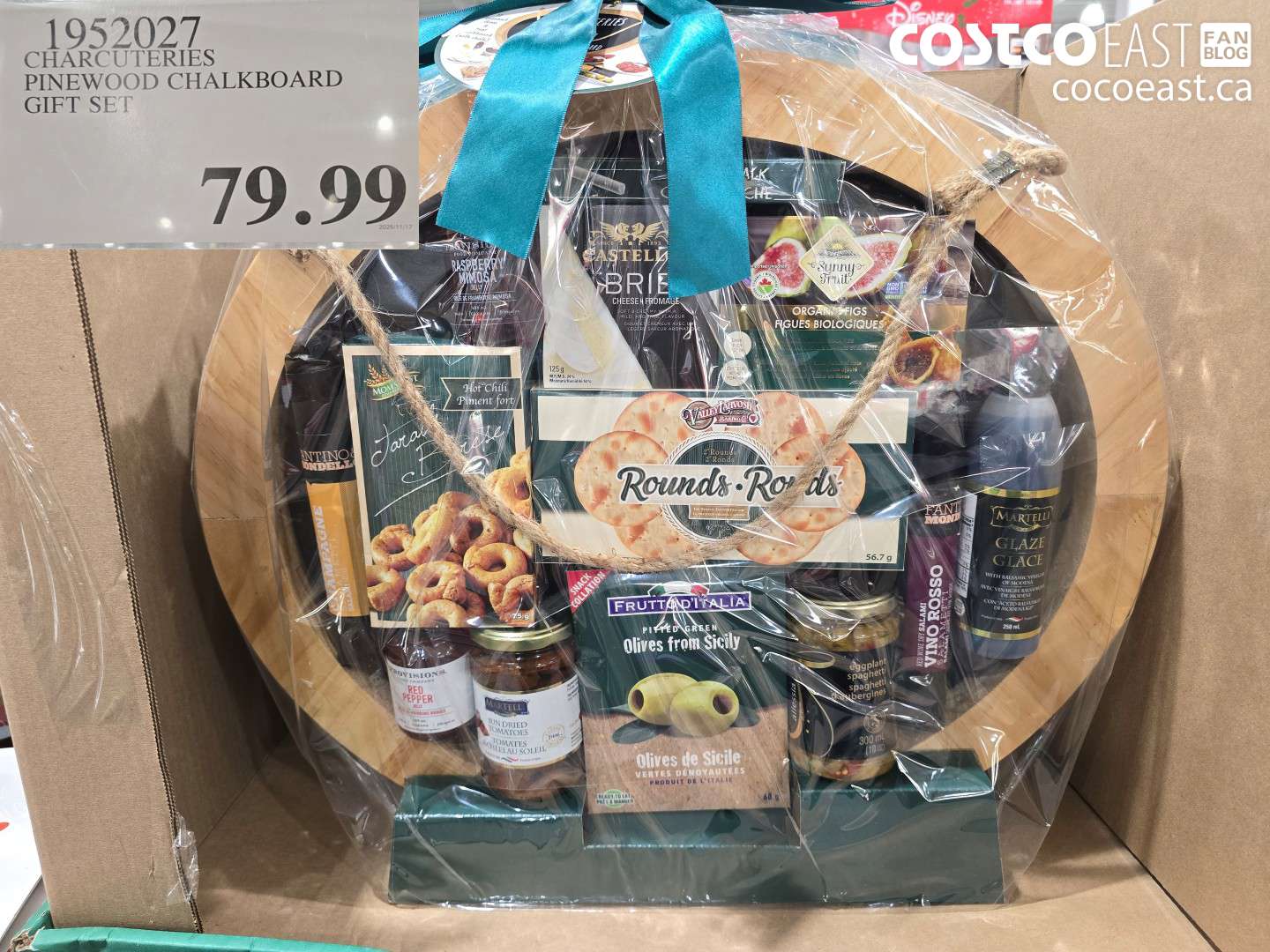 1952027 CHARCUTERIES PINEWOOD CHALKBOARD GIFT SET $79.99