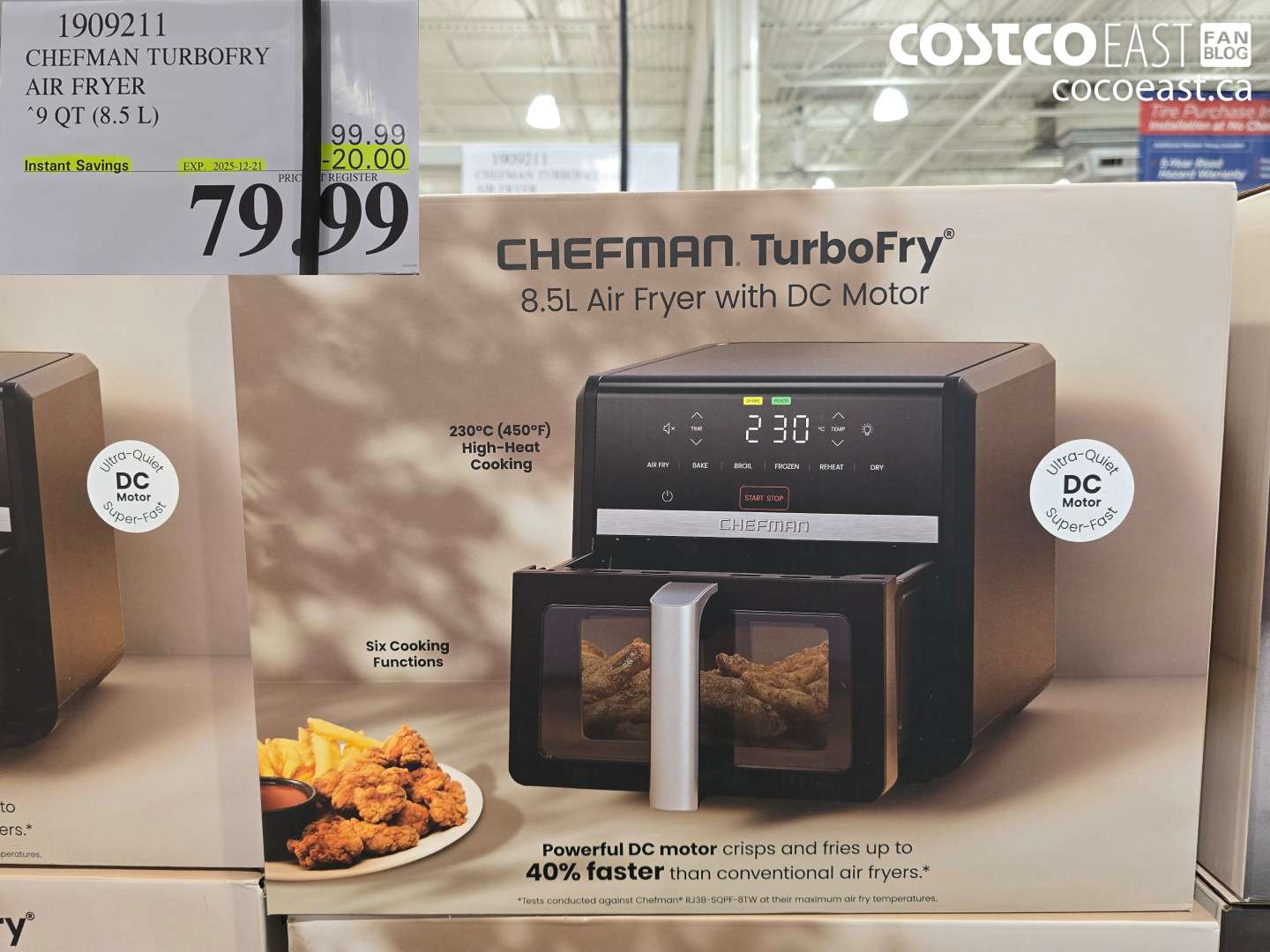 1909211 CHEFMAN TURBOFRY AIR FRYER 8.5 L (9 QT) ($20.00 INSTANT SAVINGS EXPIRES ON 2025-12-21) $79.99