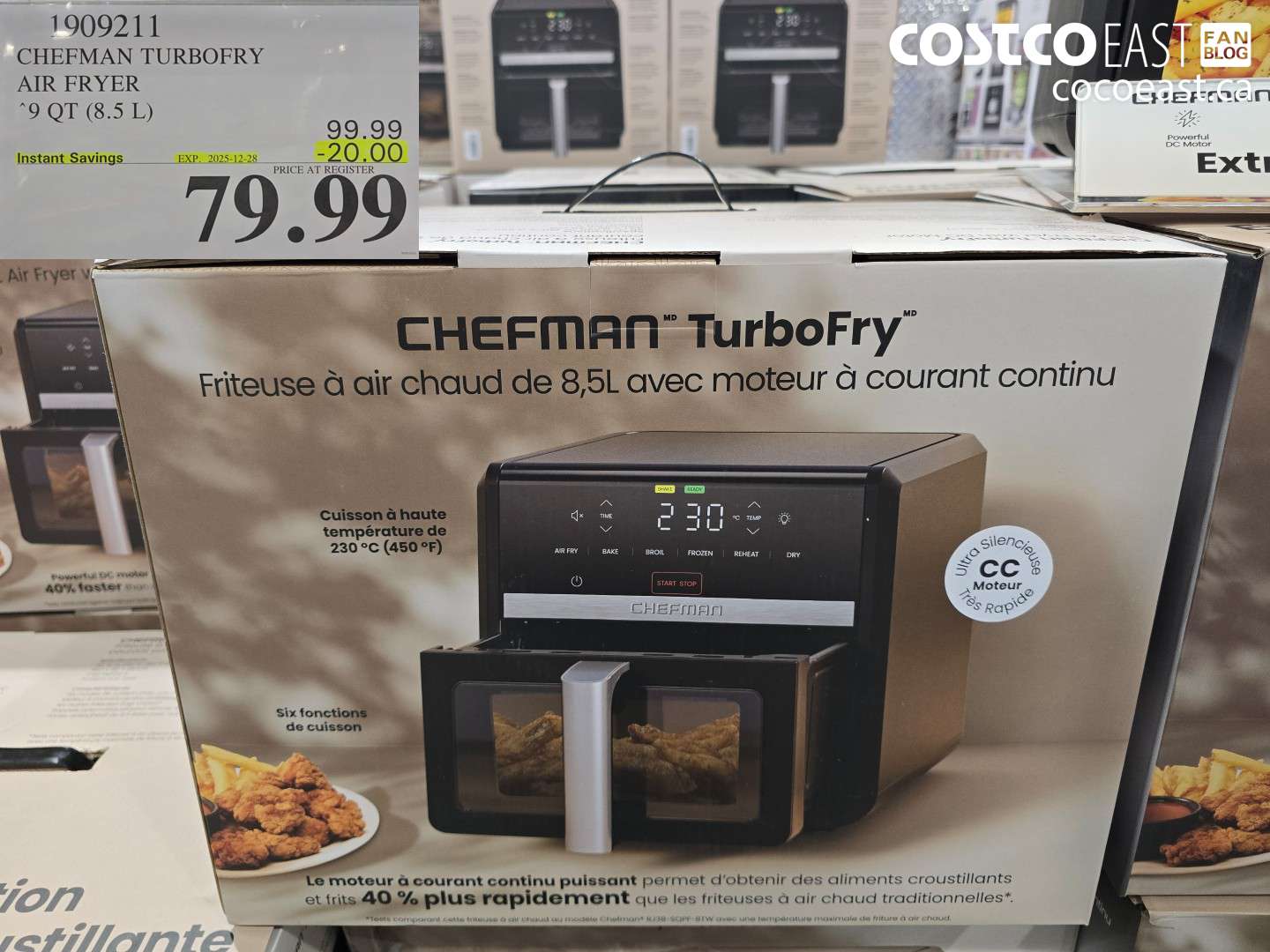 1909211 CHEFMAN TURBOFRY AIR FRYER 8.5 L (9 QT) ($20.00 INSTANT SAVINGS EXPIRES ON 2025-12-28) $79.99