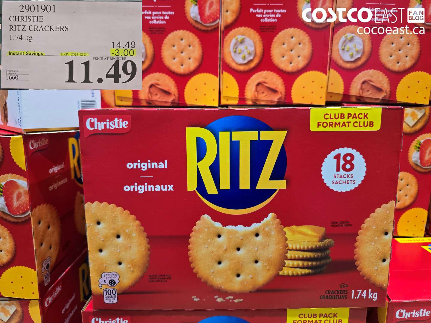 2901901 CHRISTIE RITZ CRACKERS 1.74 KG ($3.00 INSTANT SAVINGS EXPIRES ON 2025-12-24) $11.49