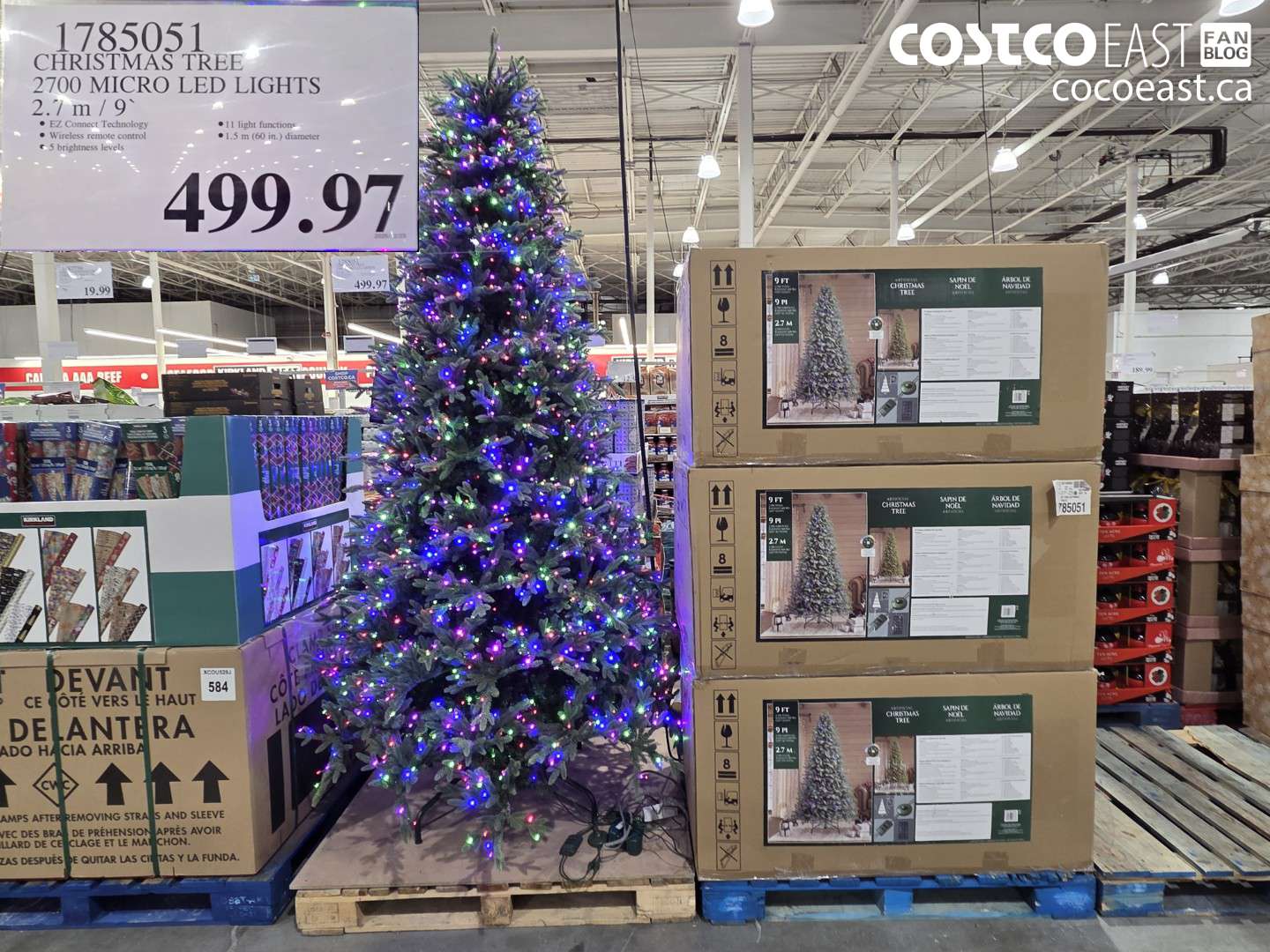 1785051 CHRISTMAS TREE 2700 MICRO LED LIGHTS 2.7.m/ 9' $499.97