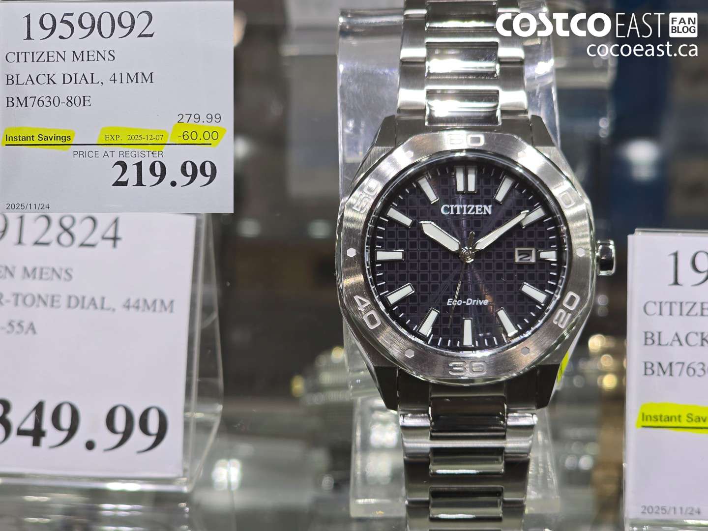 1959092 CITIZEN MENS BLACK DIAL, 41MM BM7630-80E ($60.00 INSTANT SAVINGS EXPIRES ON 2025-12-07) $219.99