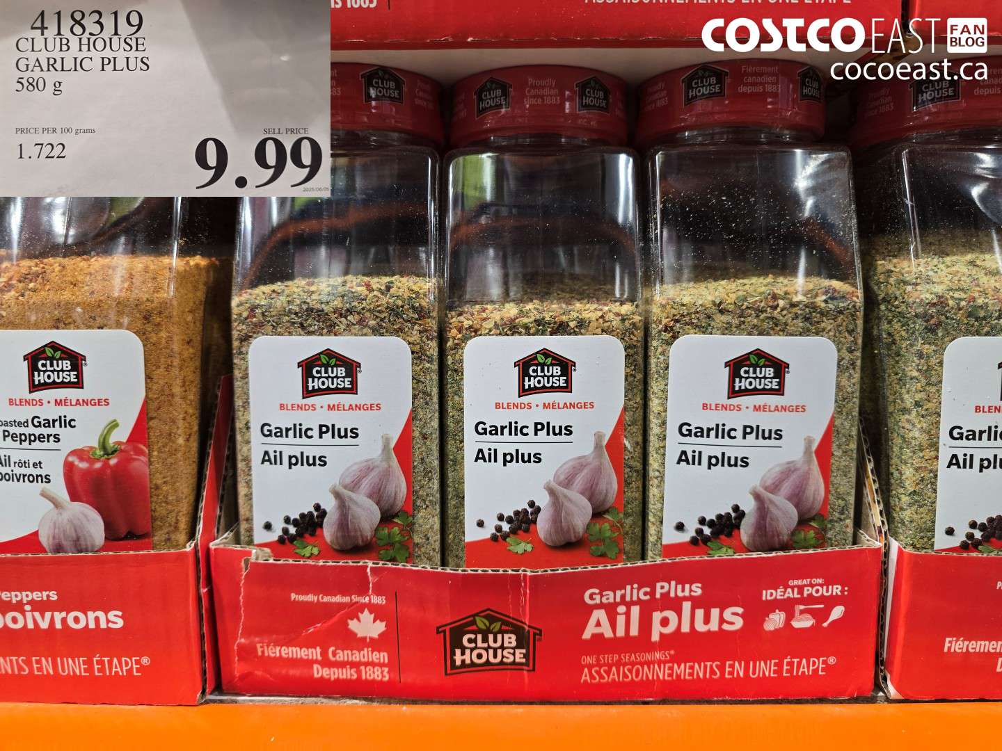 418319 CLUB HOUSE GARLIC PLUS 580 G $9.99