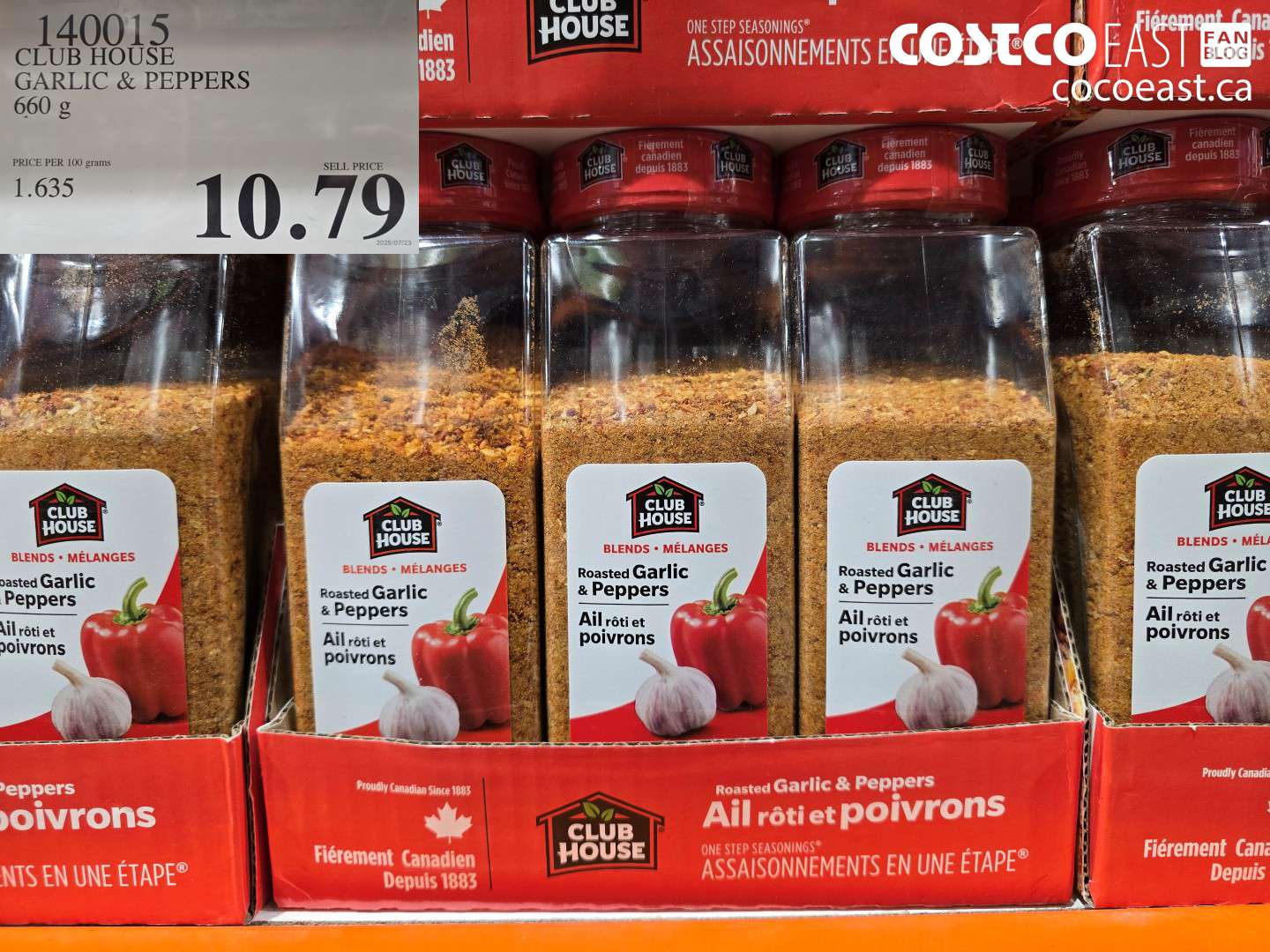 140015 CLUB HOUSE GARLIC & PEPPERS 660 G $10.79