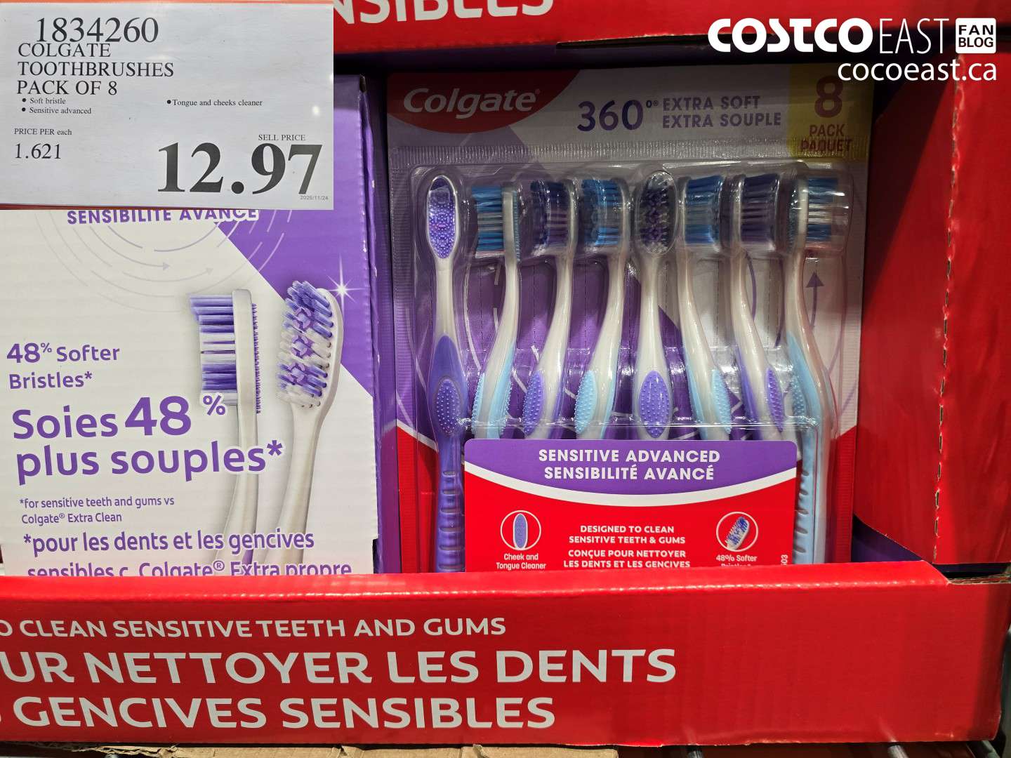 1834260 COLGATE 360 ADVANCED TOOTHBRUSHES PACK OF 8 $12.97