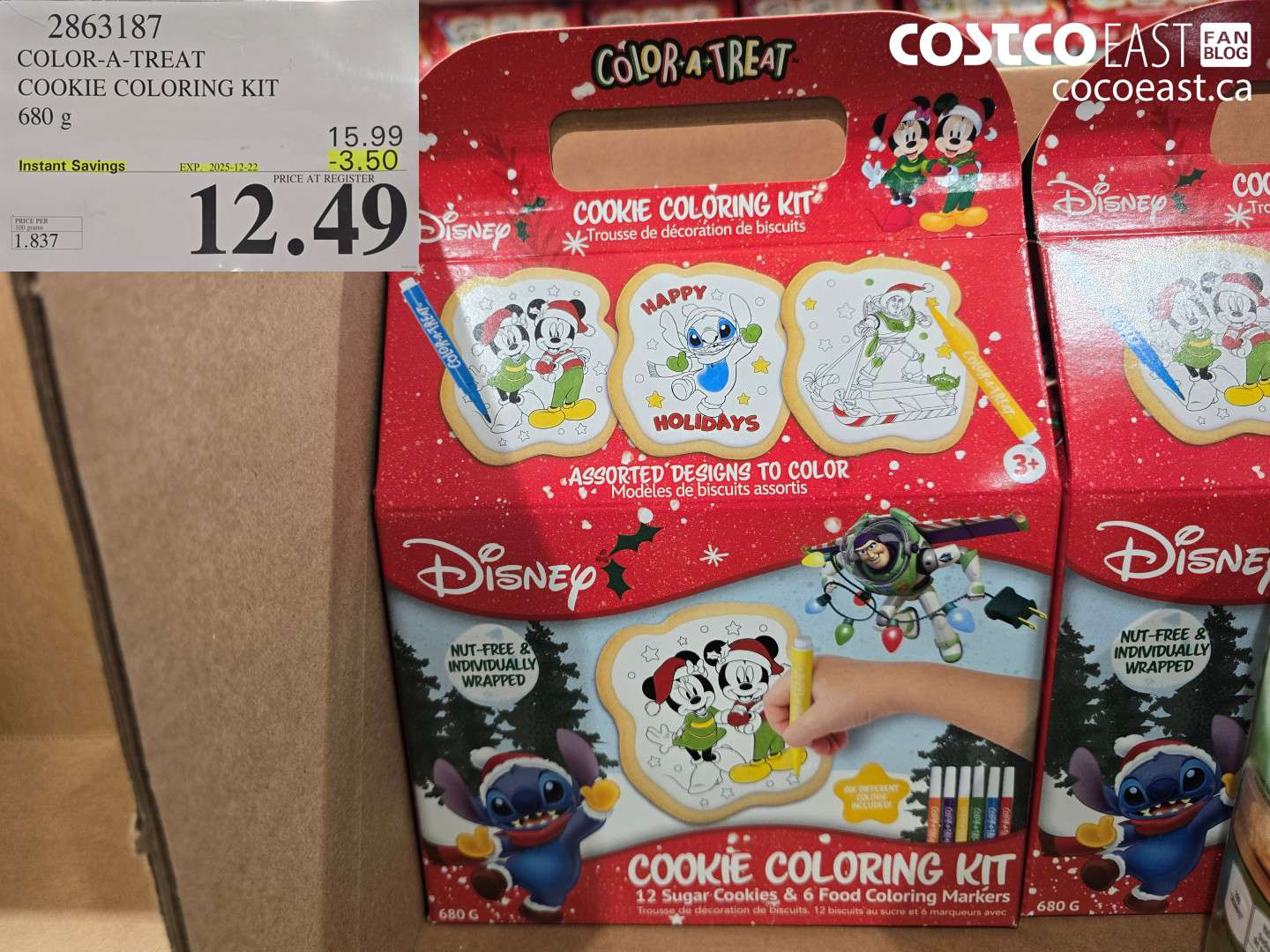 2863187 COLOR-A-TREAT COOKIE COLORING KIT 680 G ($3.50 INSTANT SAVINGS EXPIRES ON 2025-12-22) $12.49