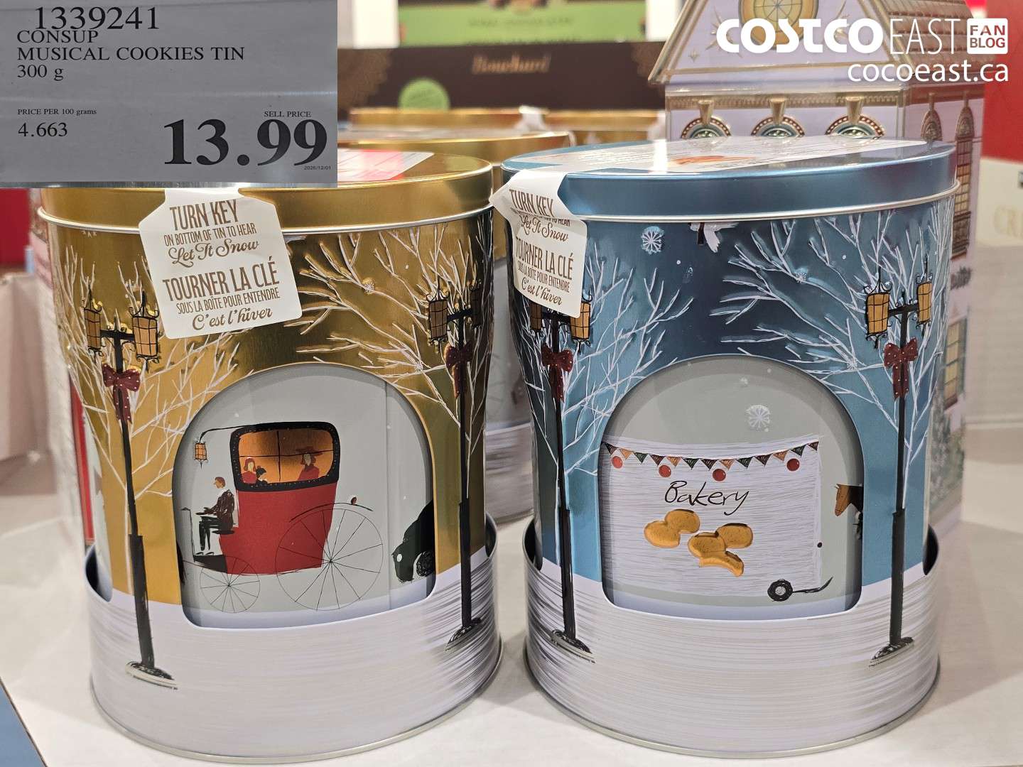 1339241 CONSUP MUSICAL COOKIES TIN 300 G $13.99