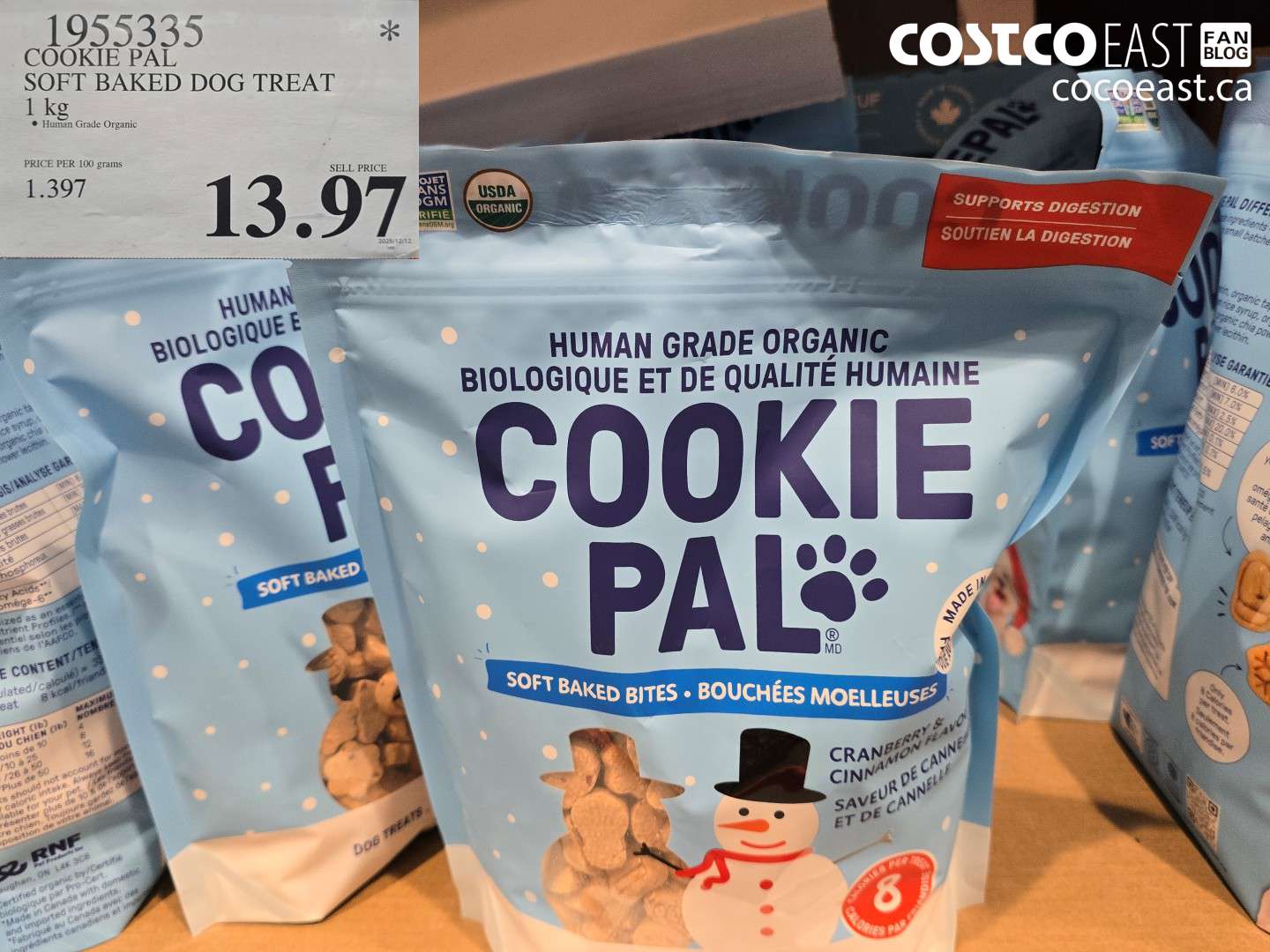 1955335 COOKIE PAL SOFT BAKED DOG TREAT 1 KG $13.97