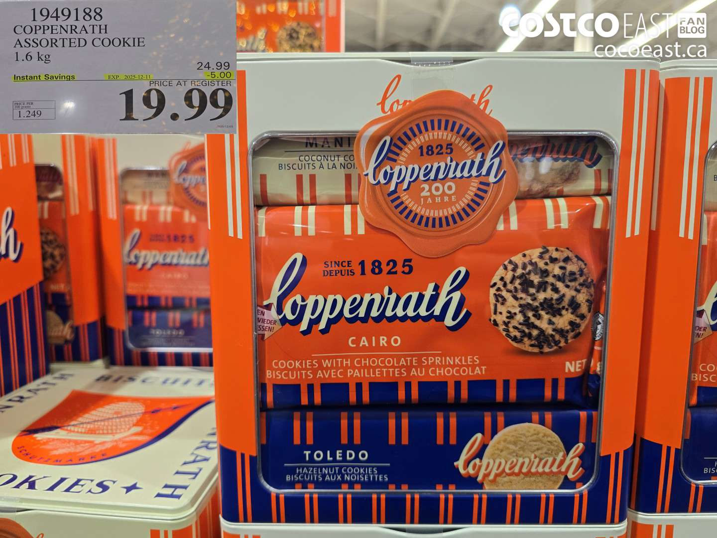 1949188 COPPENRATH ASSORTED COOKIE 1.6 KG ($5.00 INSTANT SAVINGS EXPIRES ON 2025-12-11) $19.99