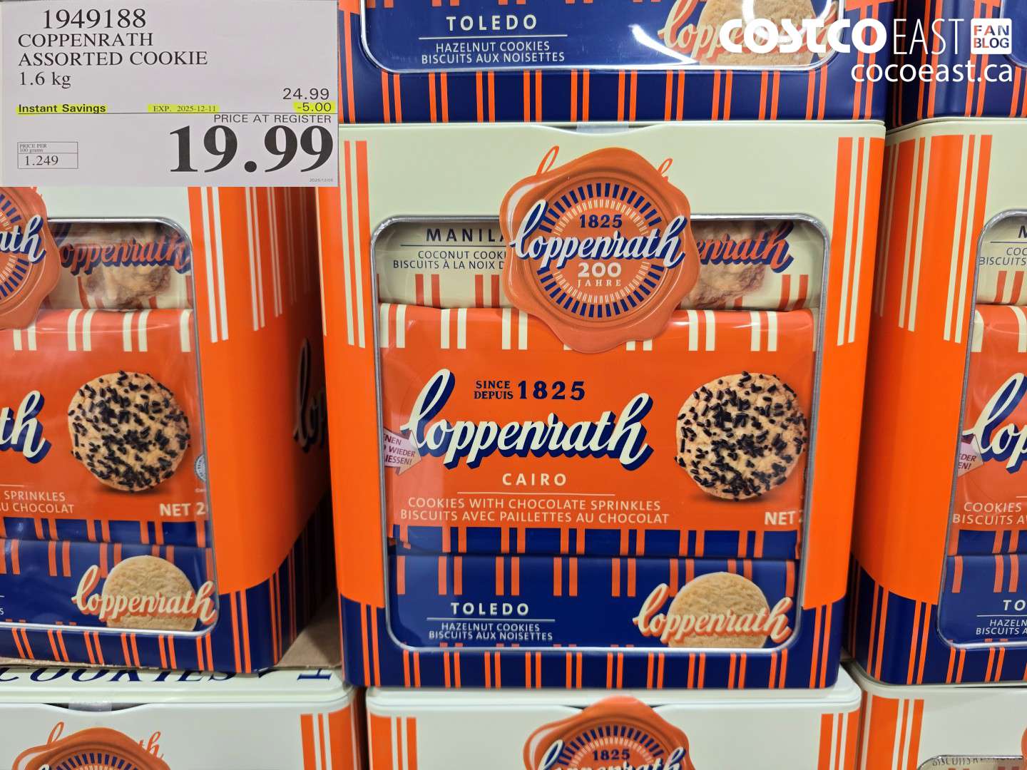 1949188 COPPENRATH ASSORTED COOKIE 1.6 KG ($5.00 INSTANT SAVINGS EXPIRES ON 2025-12-11) $19.99