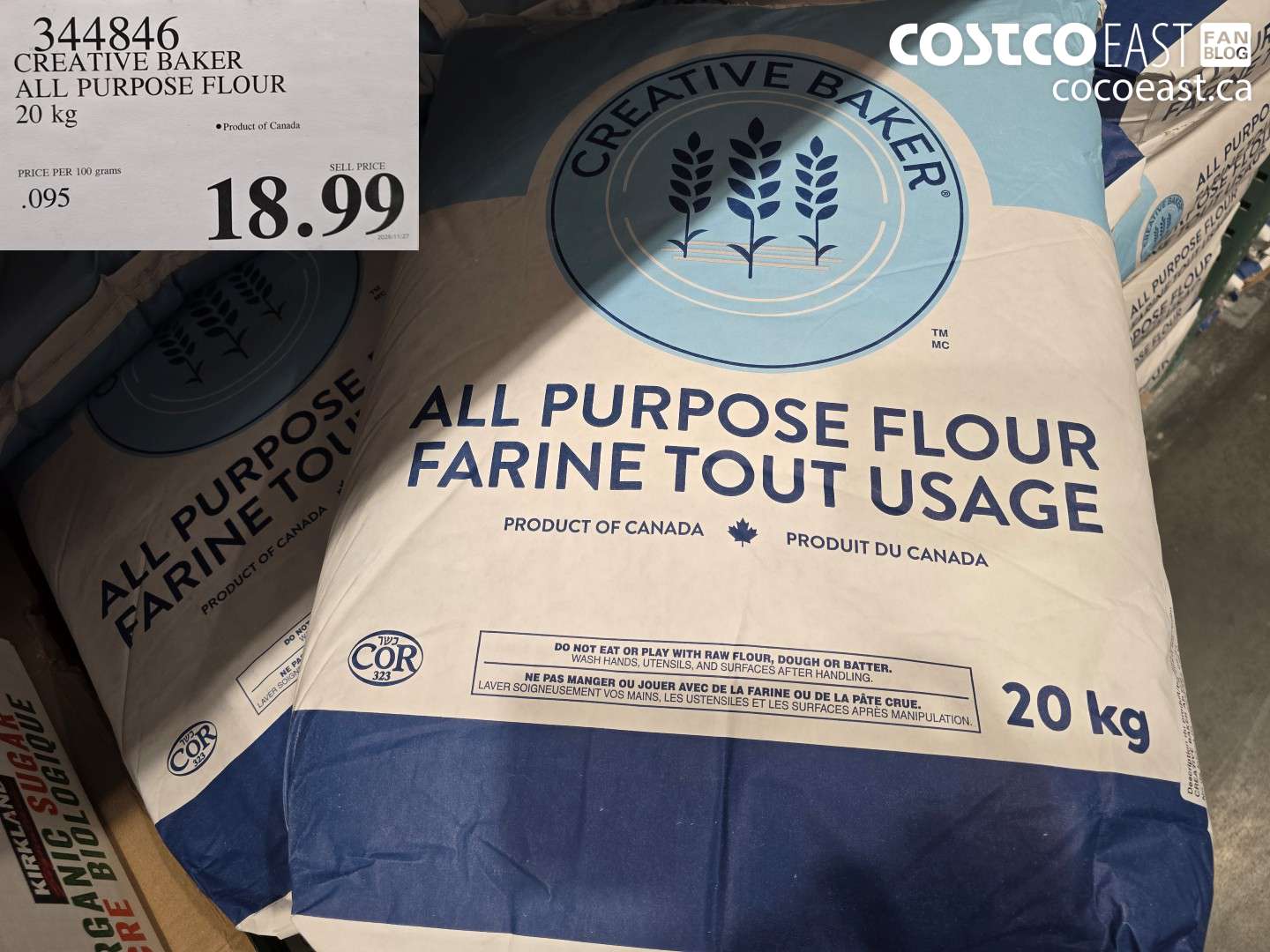 344846 CREATIVE BAKER ALL PURPOSE FLOUR 20 KG $18.99