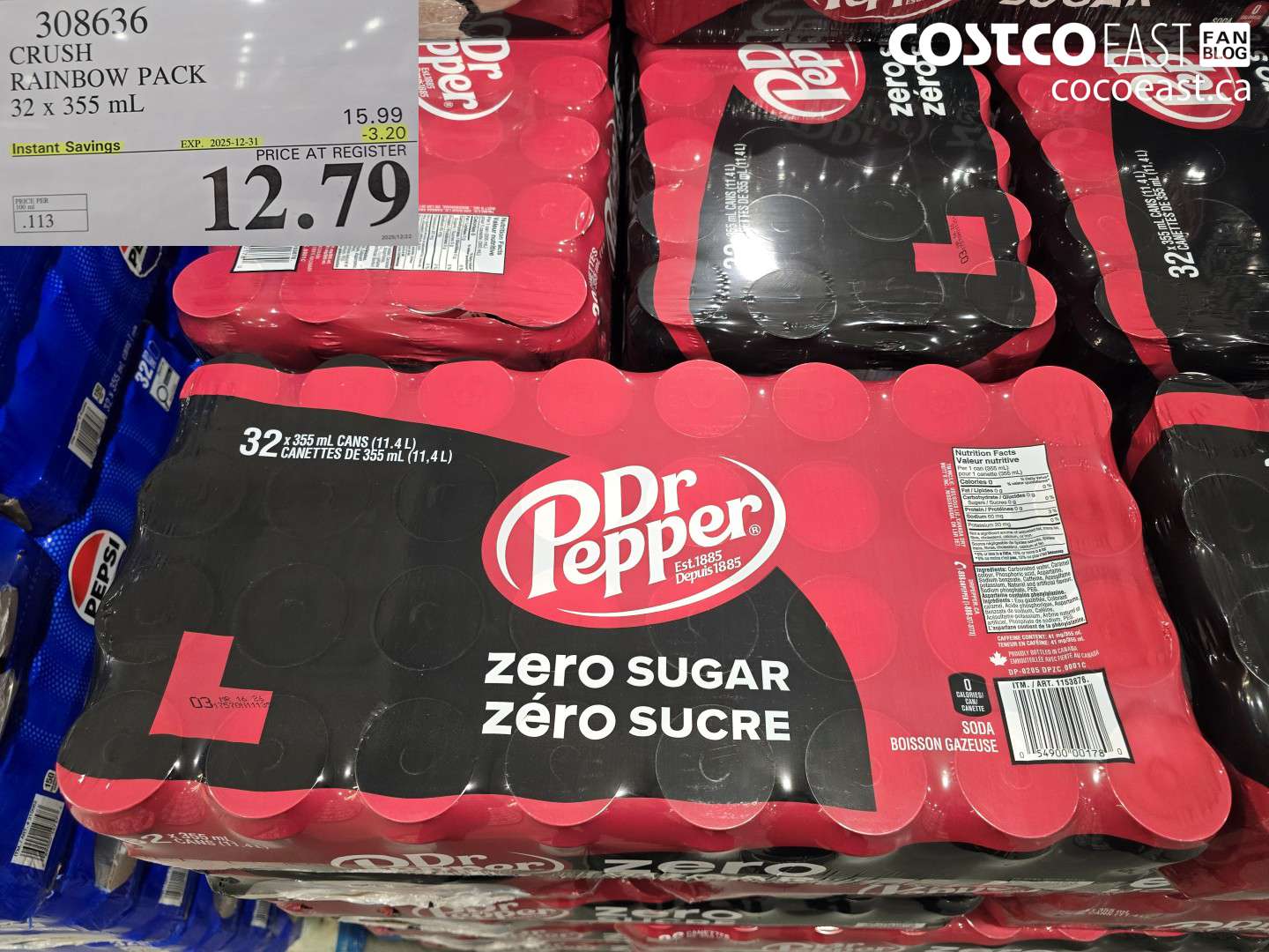 308636 CRUSH RAINBOW PACK 32 X 355 ML ($3.20 INSTANT SAVINGS EXPIRES ON 2025-12-31) $12.79