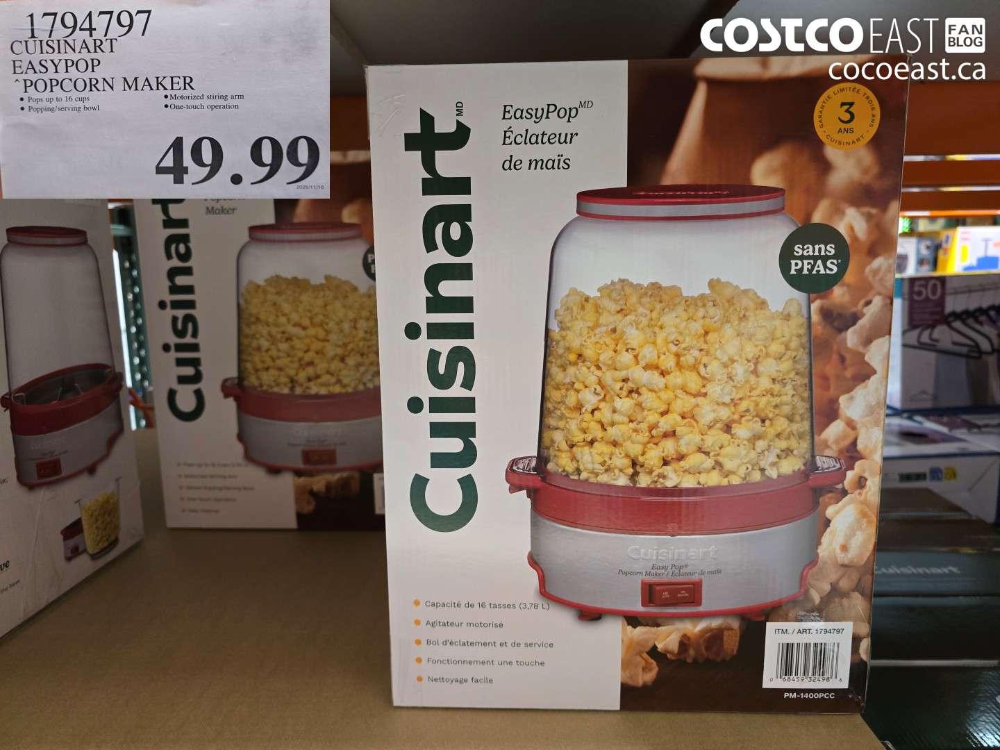 1794797 CUISINART EASYPOP ‘POPCORN MAKER $49.99