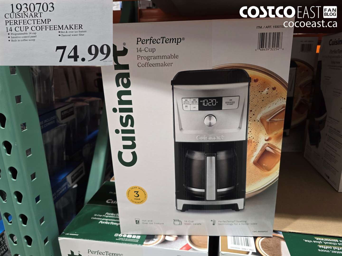 1930703 CUISINART PERFECTEMP 14 CUP COFFEEMAKER $74.99