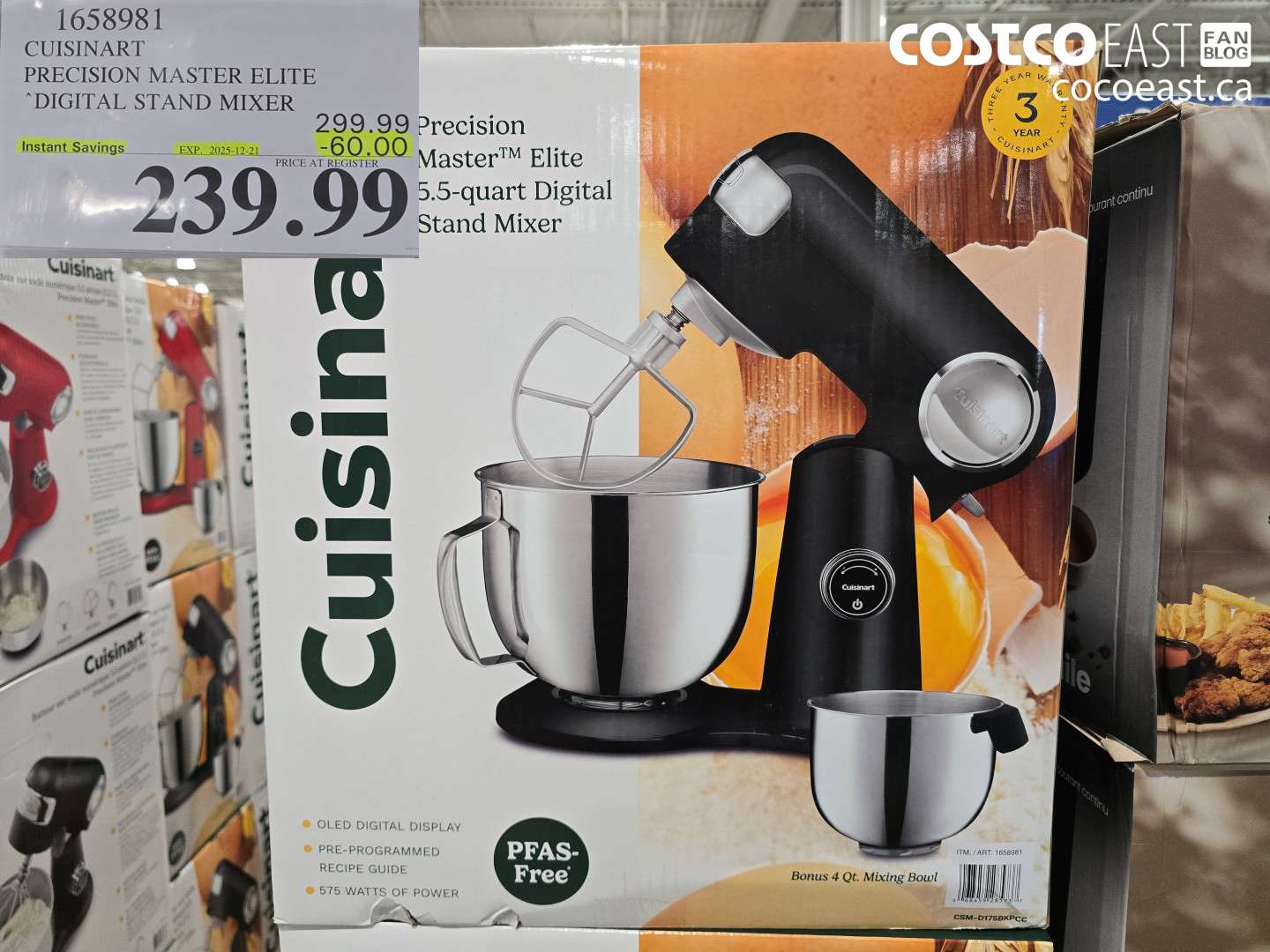 1658981 CUISINART PRECISION MASTER ELITE DIGITAL STAND MIXER ($60.00 INSTANT SAVINGS EXPIRES ON 2025-12-21) $239.99