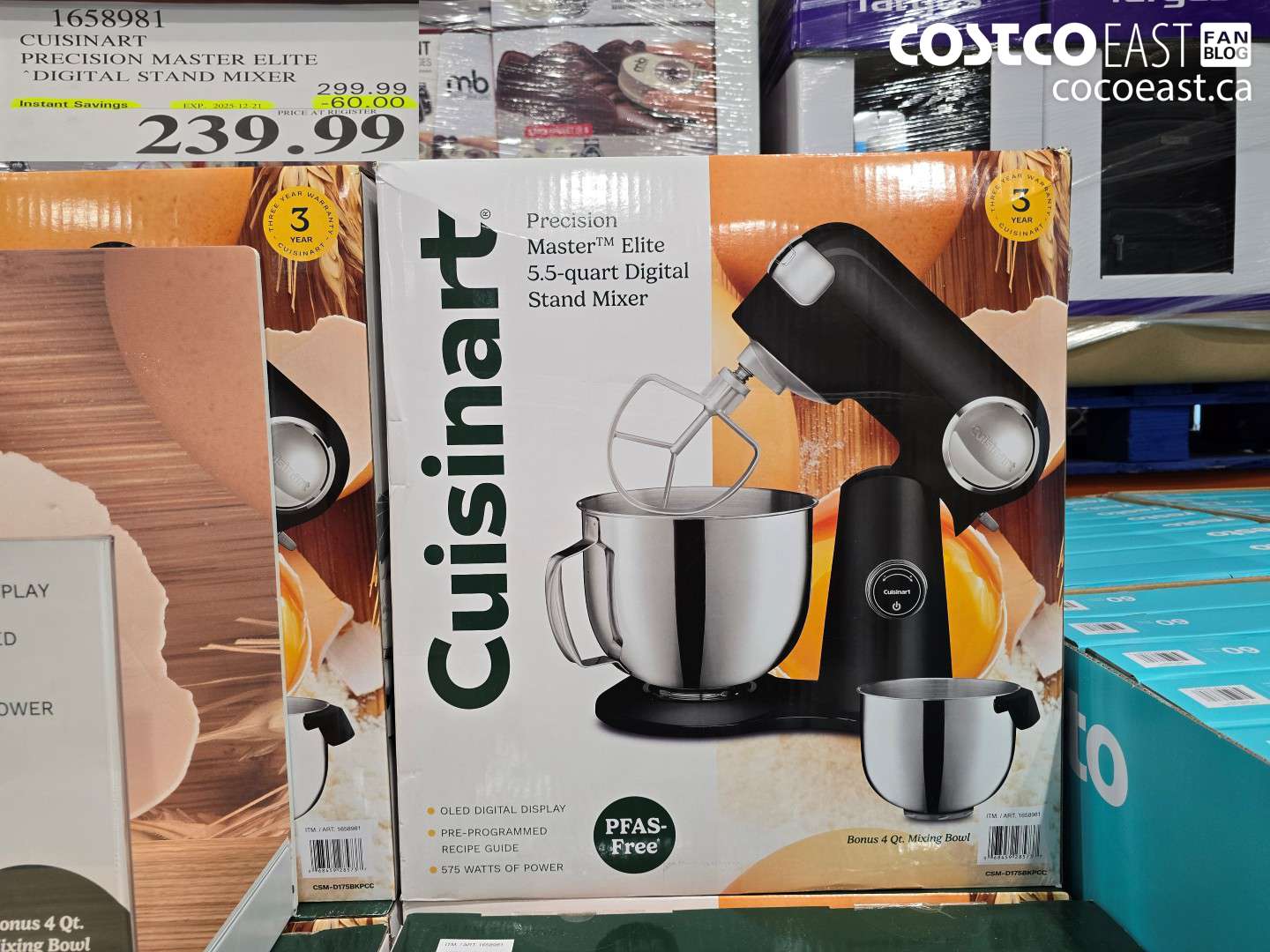 1658981 CUISINART PRECISION MASTER ELITE DIGITAL STAND MIXER ($60.00 INSTANT SAVINGS EXPIRES ON 2025-12-21) $239.99