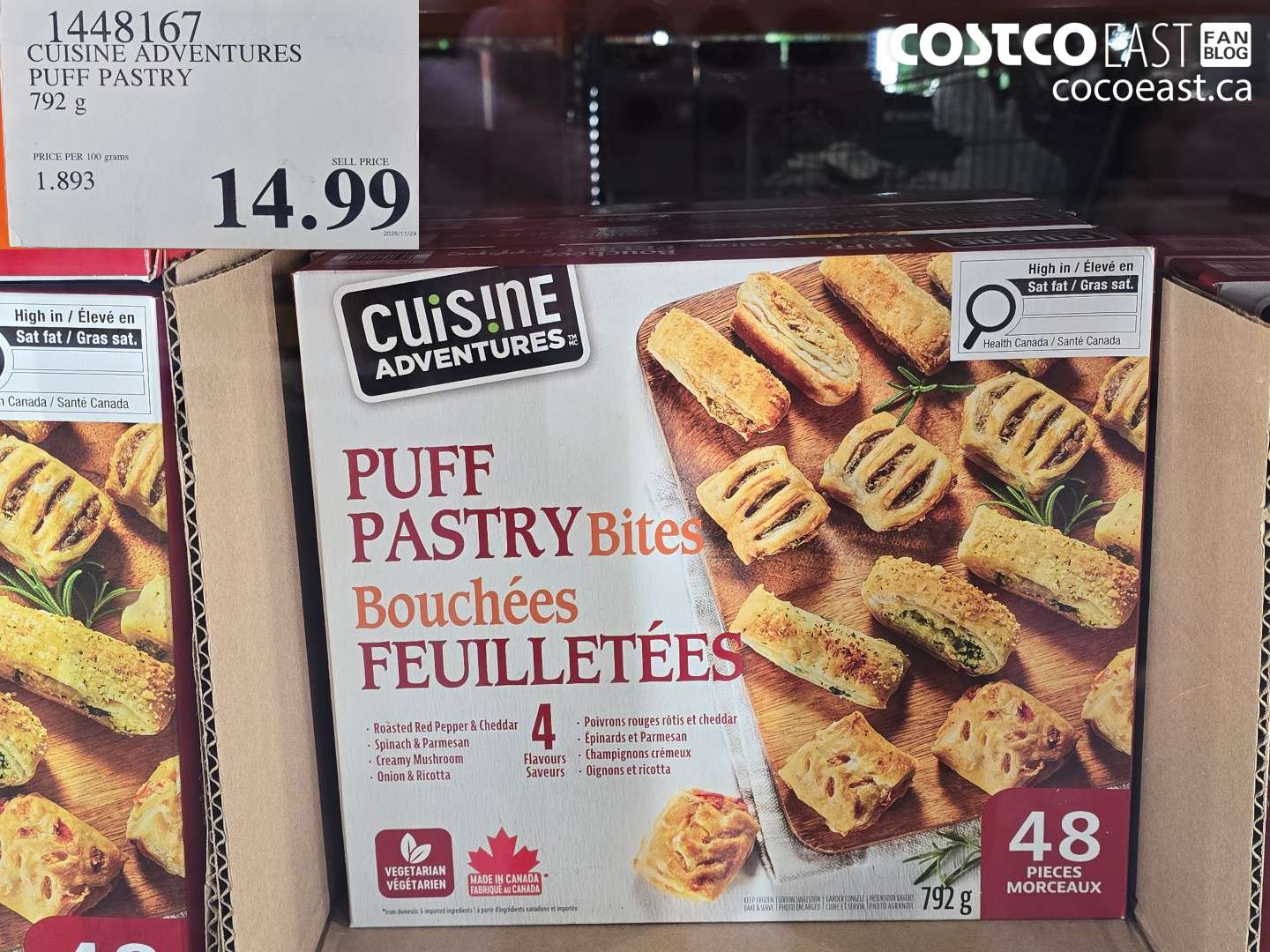 1448167 CUISINE ADVENTURES PUFF PASTRY 792 G $14.99