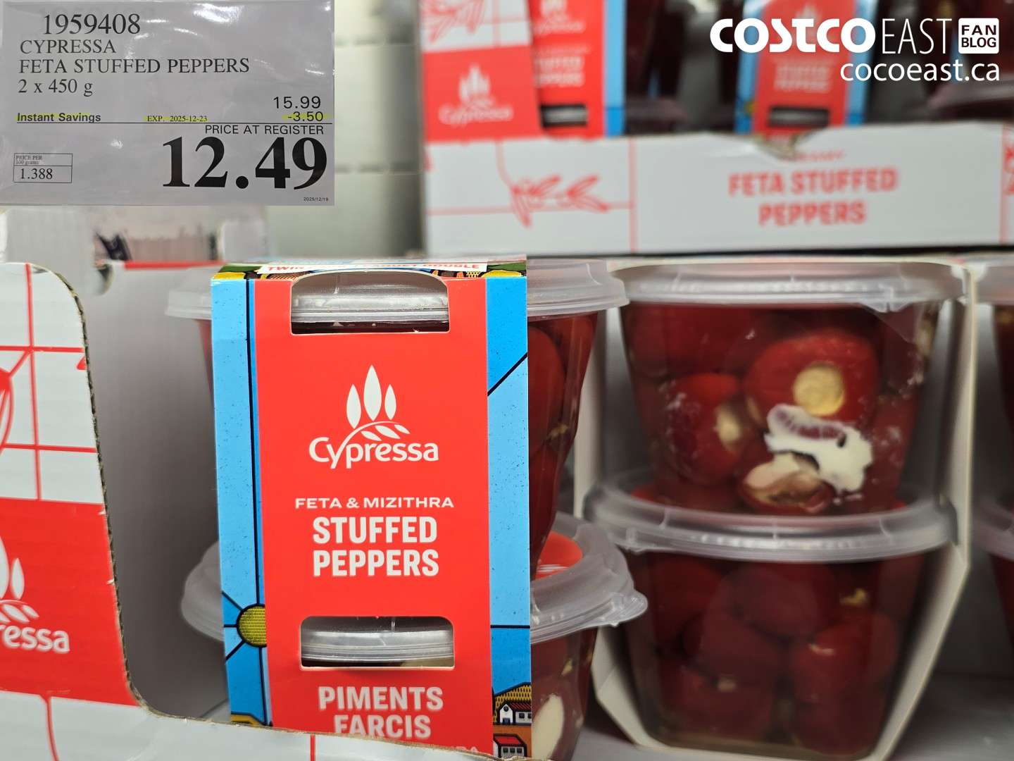 1959408 CYPRESSA FETA STUFFED PEPPERS 2 x 450 g ($3.50 INSTANT SAVINGS EXPIRES ON 2025-12-23) $12.49