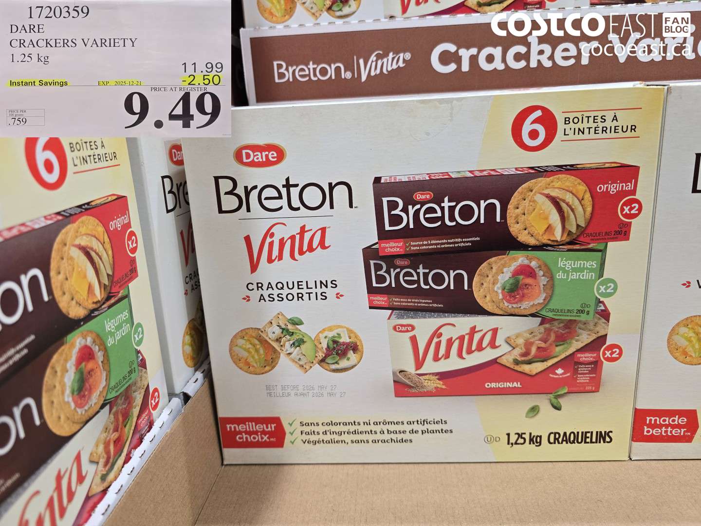 1720359 DARE CRACKER VARIETY PACK 1.25 kg ($2.50 INSTANT SAVINGS EXPIRES ON 2025-12-21) $9.49